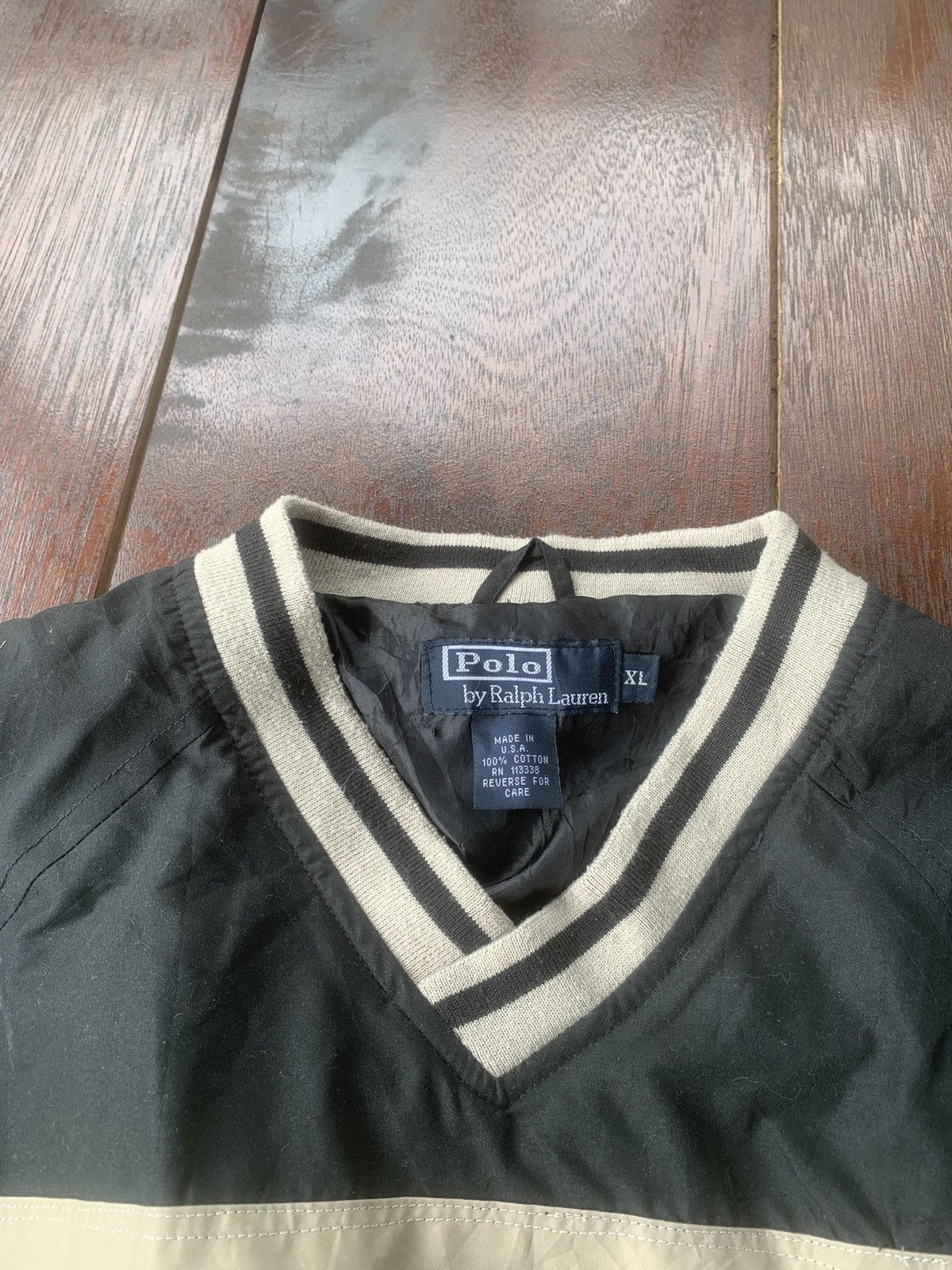Polo Ralph Lauren Vintage Polo Ralph Lauren black v neck Size US XL / EU 56 / 4 - 3 Thumbnail