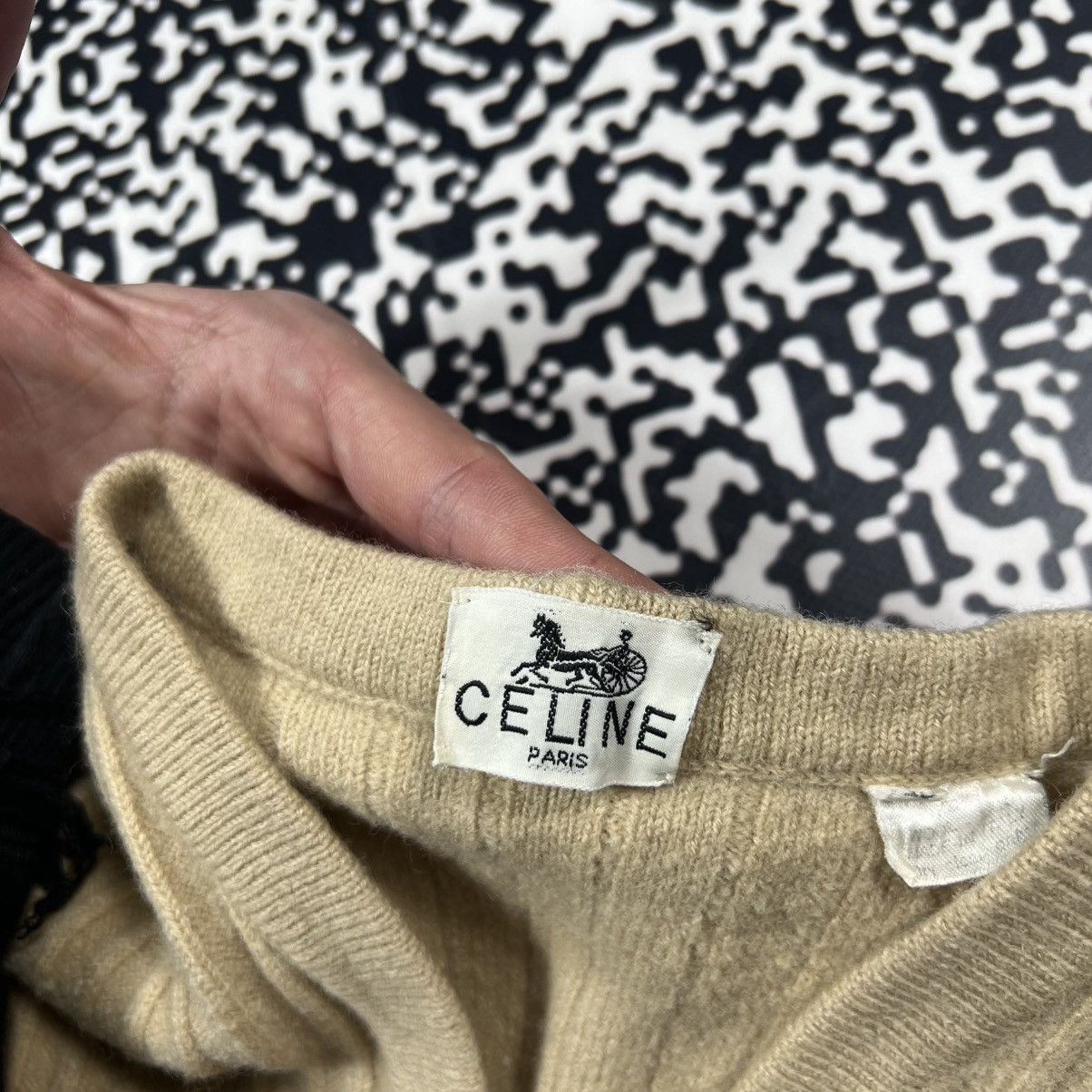 Celine Vintage 90s CELINE Paris Wool Cardigan Luxury Retro Style Size XS / US 0-2 / IT 36-38 - 17 Thumbnail