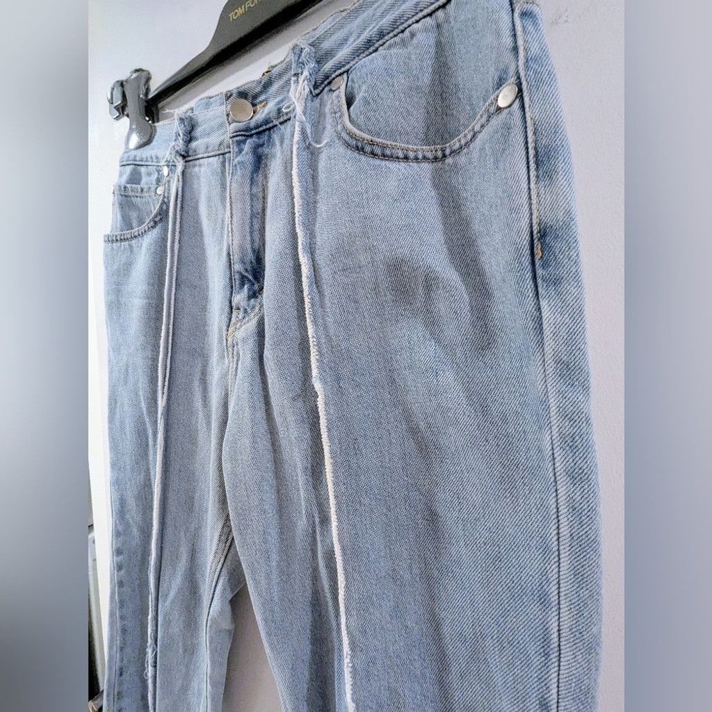 rokh Rokh Light Blue Jeans With Frayed Detailing Size 26" / US 2 / IT 38 - 4 Thumbnail