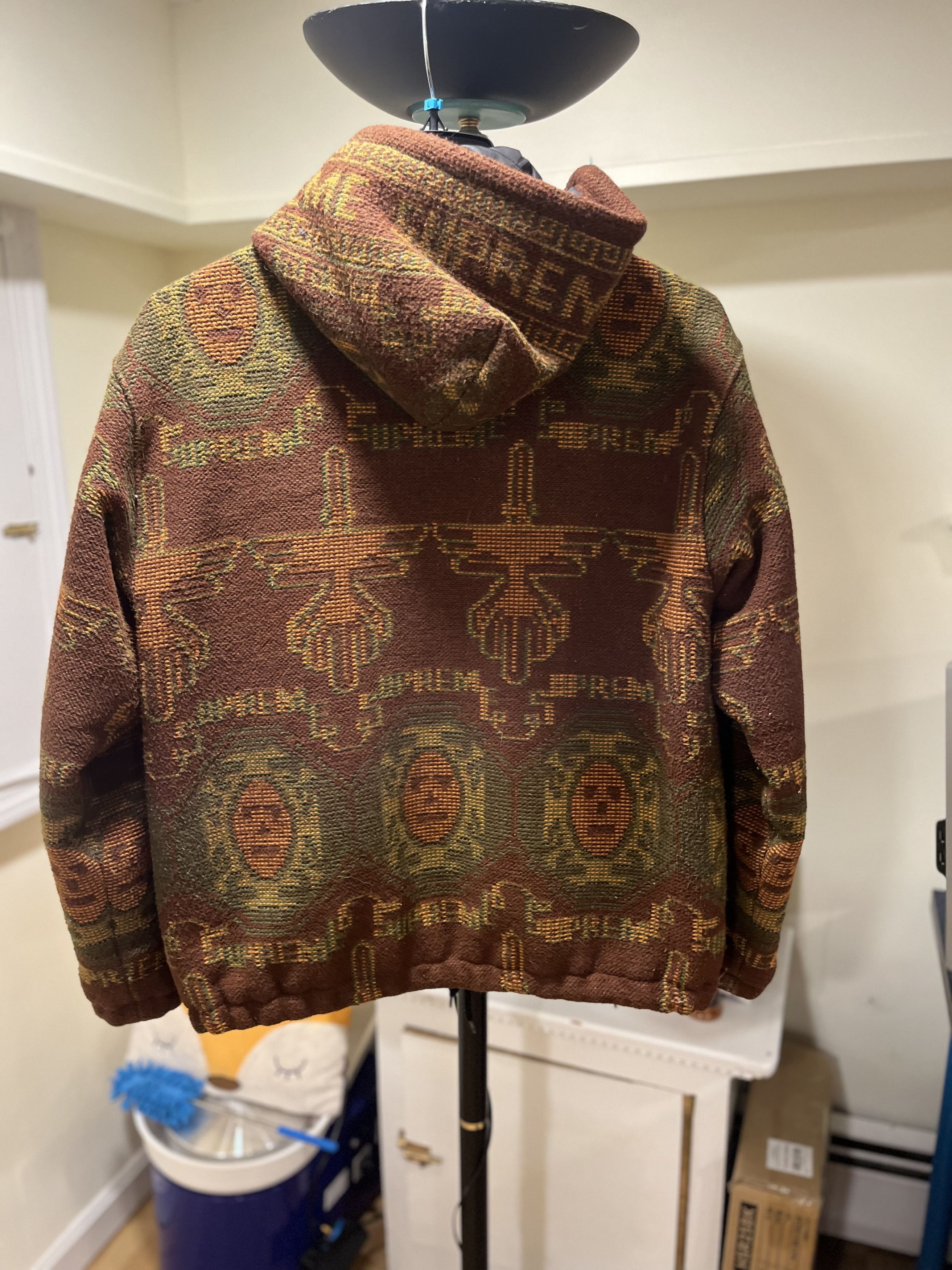 Supreme Supreme Embroidered hooded zippered jacket Wool - small Size US S / EU 44-46 / 1 - 3 Thumbnail