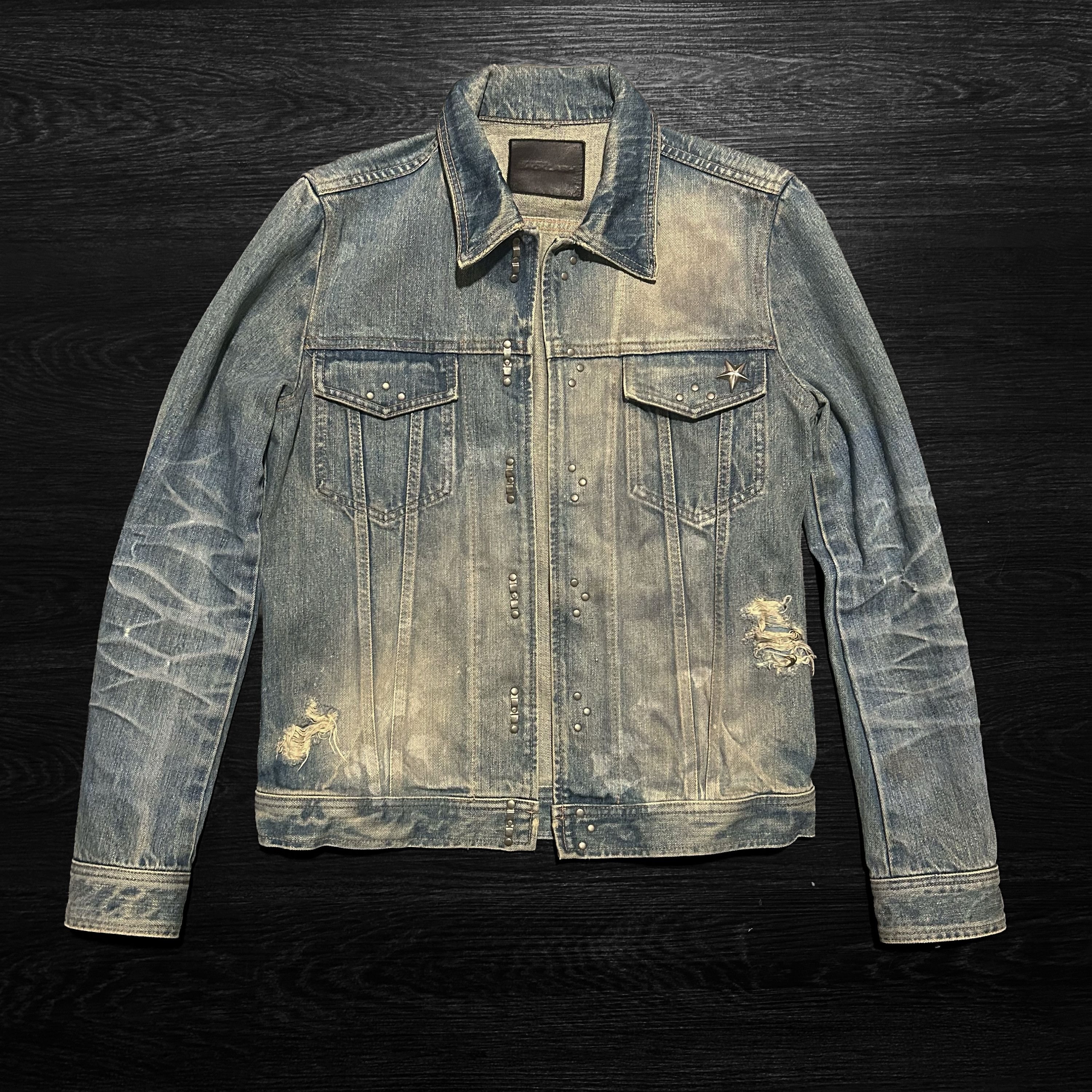 Rick Owens Isamu Katayama Backlash Mudwash & Distressed Trucker Jacket ...