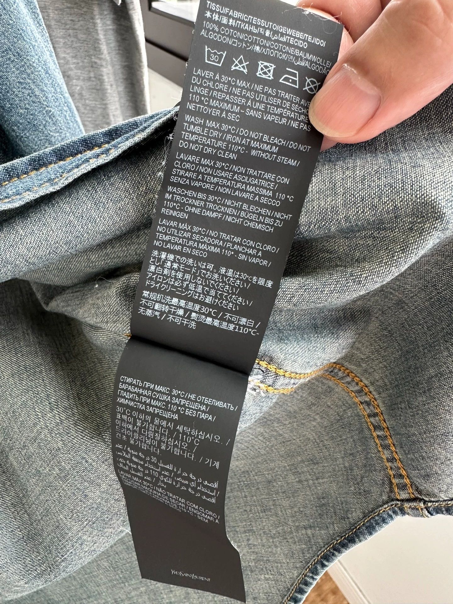 Saint Laurent Paris Saint Laurent Paris Men's denim shirt-2505 Size US M / EU 48-50 / 2 - 5 Thumbnail