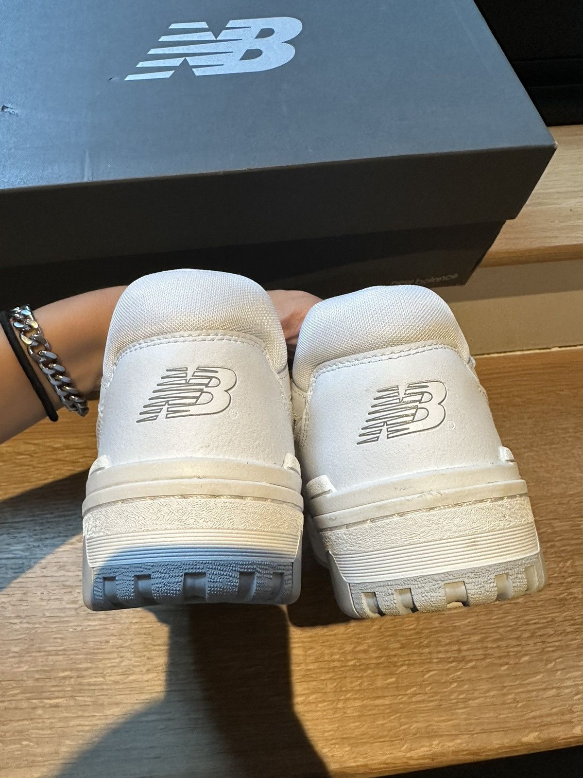 new balance 550 white grey