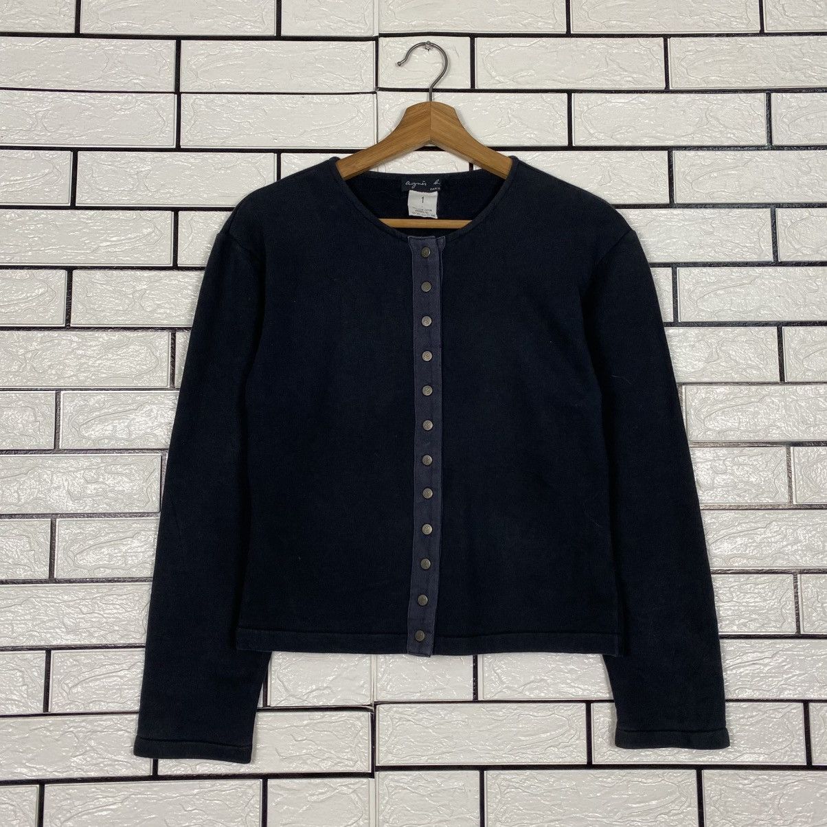 agnes b. 📌Vintage Cardigan Snap Button Agnes B. Military Design Size US M / EU 48-50 / 2 - 2 Thumbnail