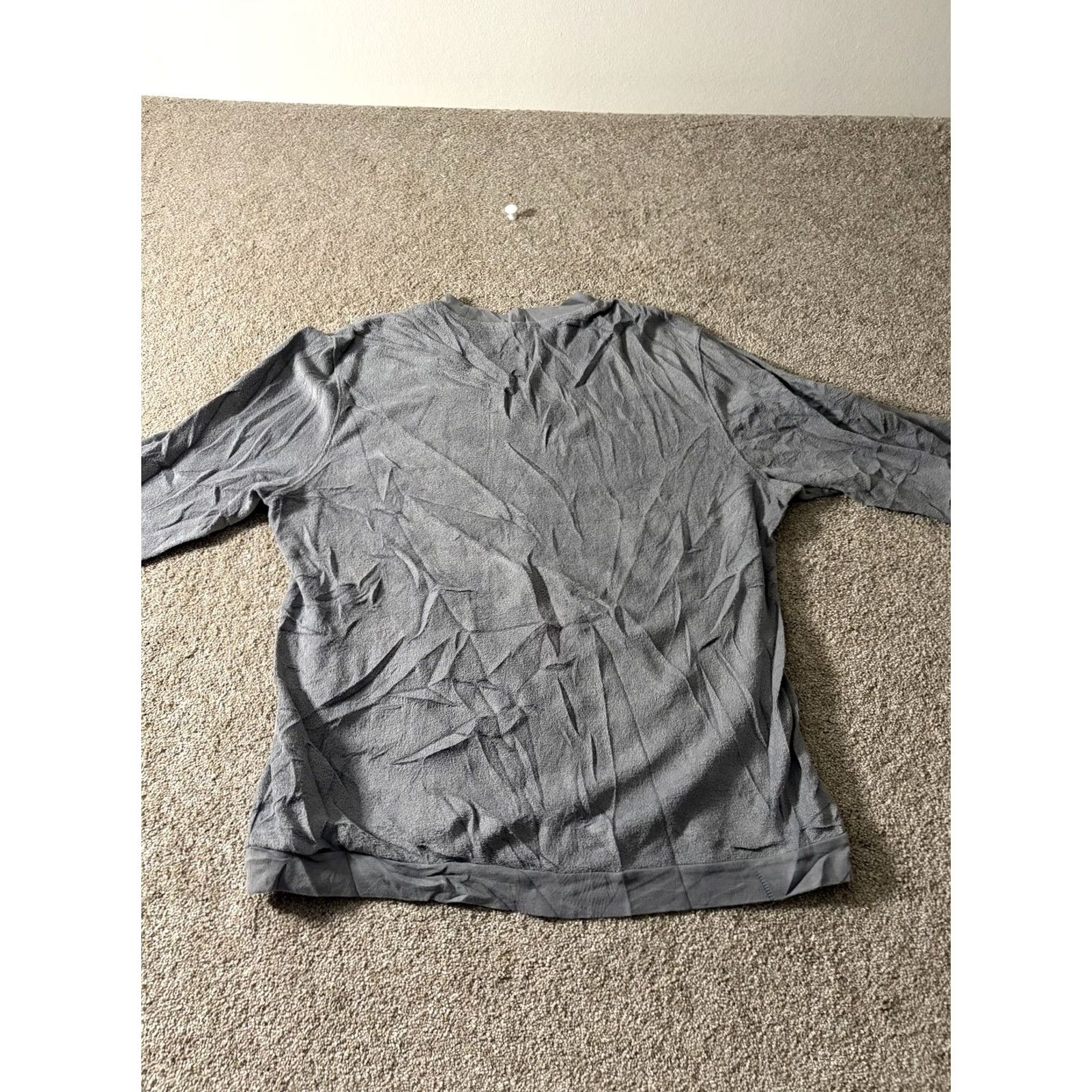 Adidas Adidas Mens Large Gray Long Sleeve Terry Crewneck Pullover Shirt Sample Logo Size US L / EU 52-54 / 3 - 7 Thumbnail