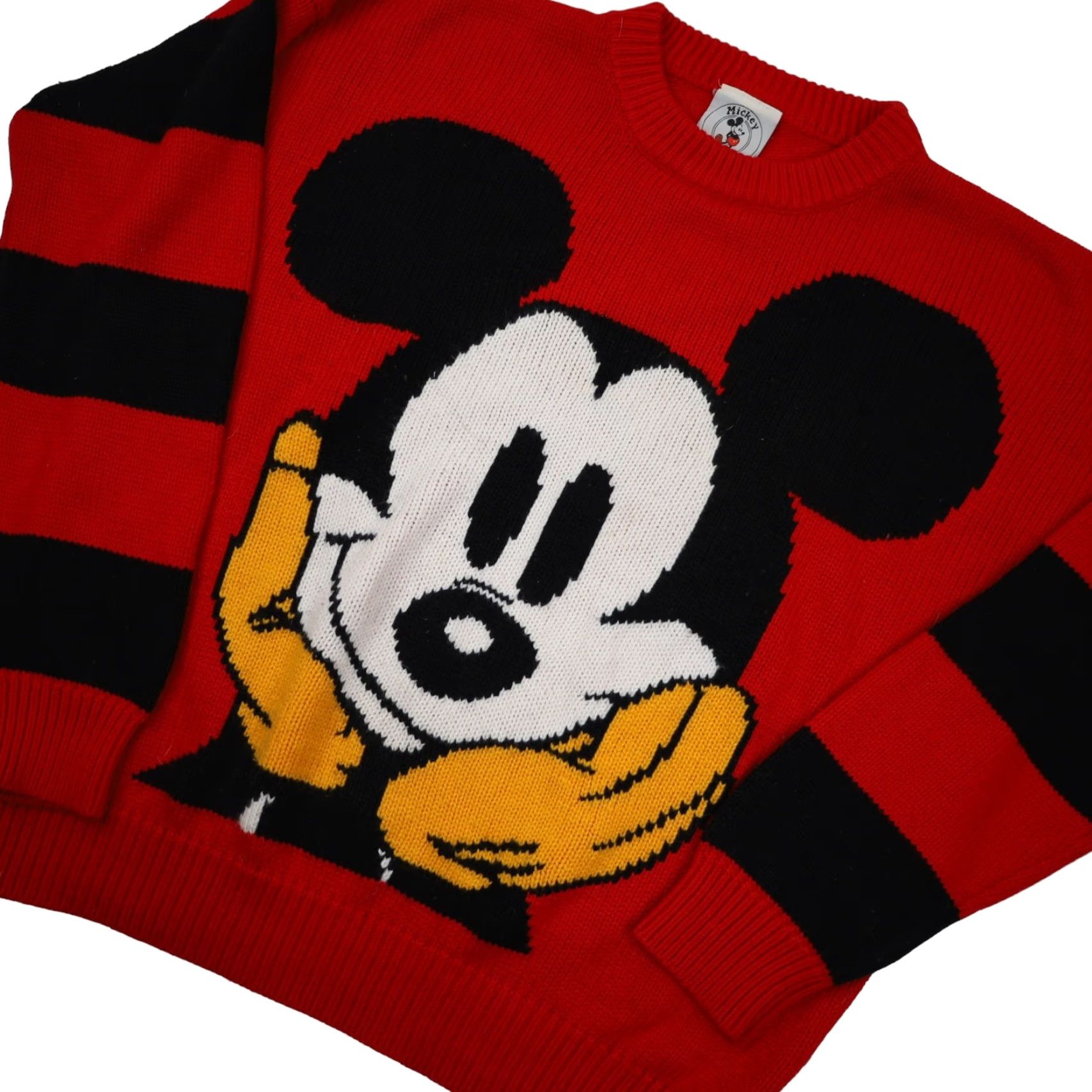 Vintage VINTAGE Mickey Mouse Mens Small Knit Sweater Red Hoodie? Size US S / EU 44-46 / 1 - 2 Thumbnail