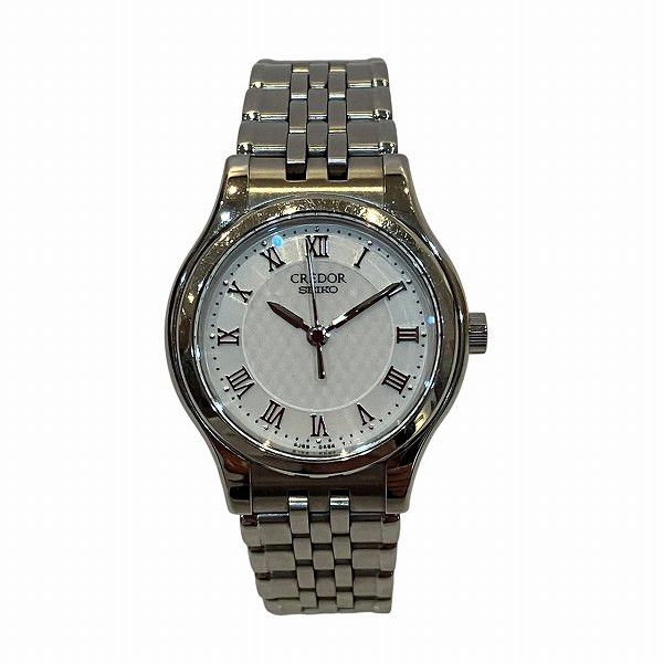 Seiko Seiko Credor Stainless Steel Ladies Metal Quartz 4J85-0A20 Duty Free For Usa in White, Women's