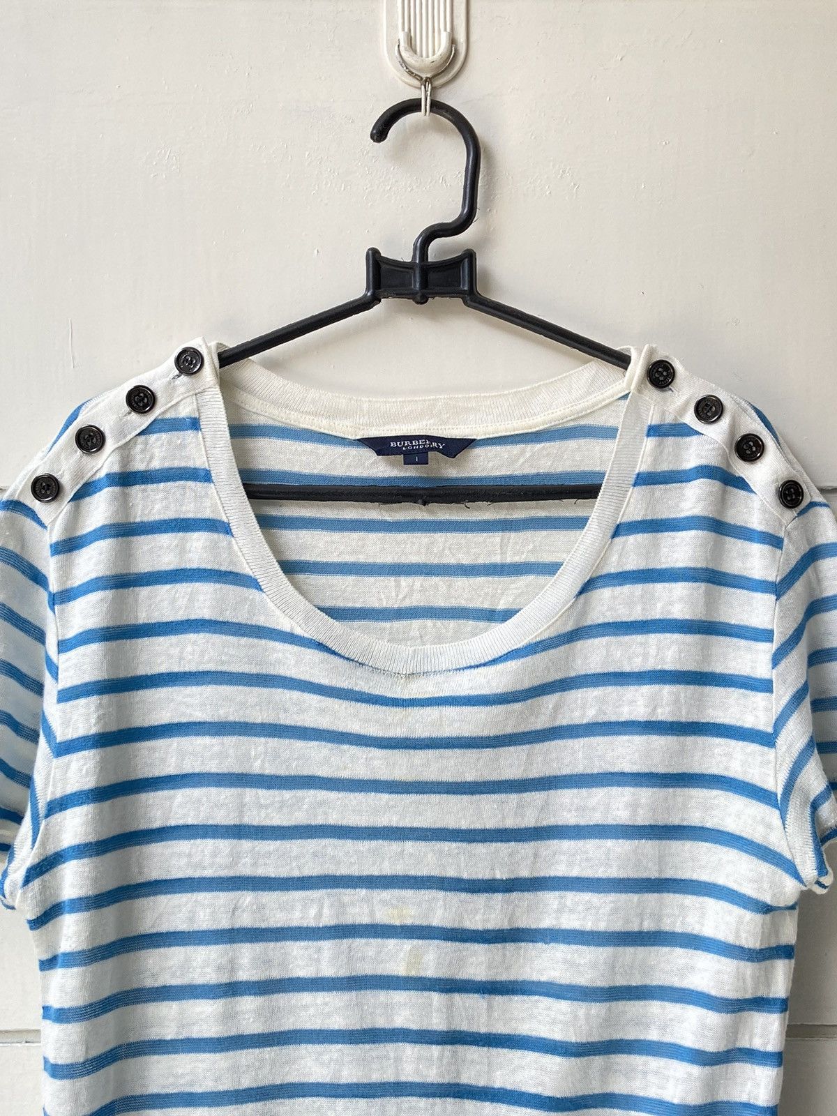Burberry BURBERRY Striped T-Shirt Size US XS / EU 42 / 0 - 3 Thumbnail