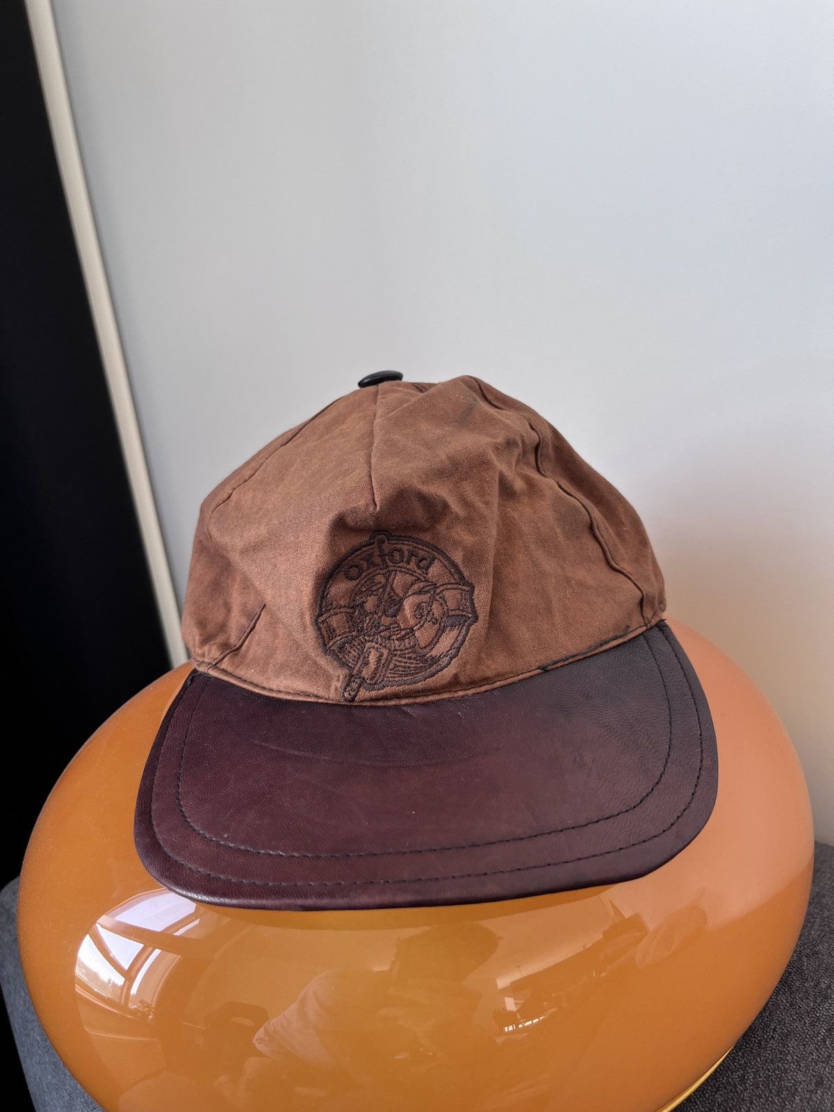 Vintage OXFORD Vintage Leather Brown Tartan Basseball Hat Cap Size ONE SIZE - 20 Thumbnail