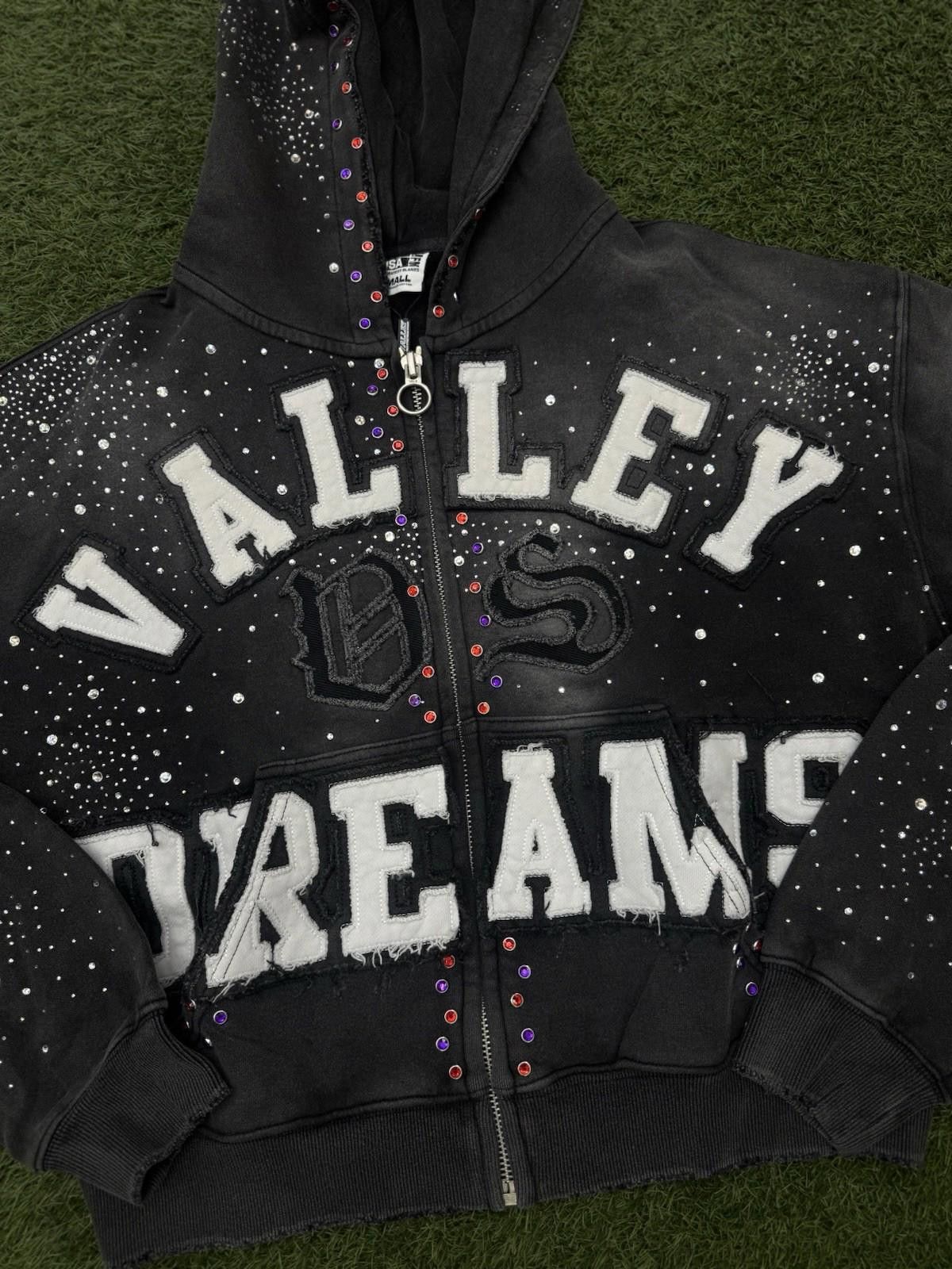 Vale Valley Hoodie Stone Zip Up Black Crystals Size Small (NEW) Size US S / EU 44-46 / 1 - 4 Thumbnail