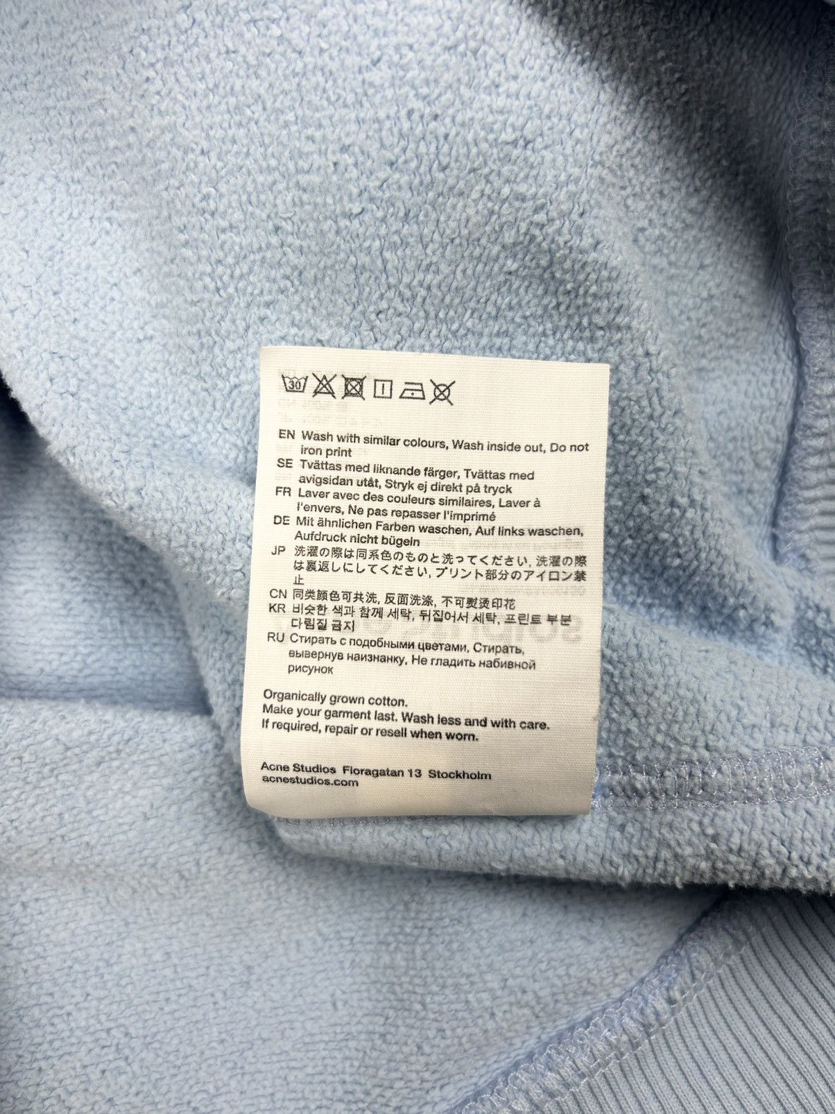 Acne Studios Acne Studios Oversized Blue Logo Sweatshirt Unisex Vintage Size US XS / EU 42 / 0 - 11 Thumbnail