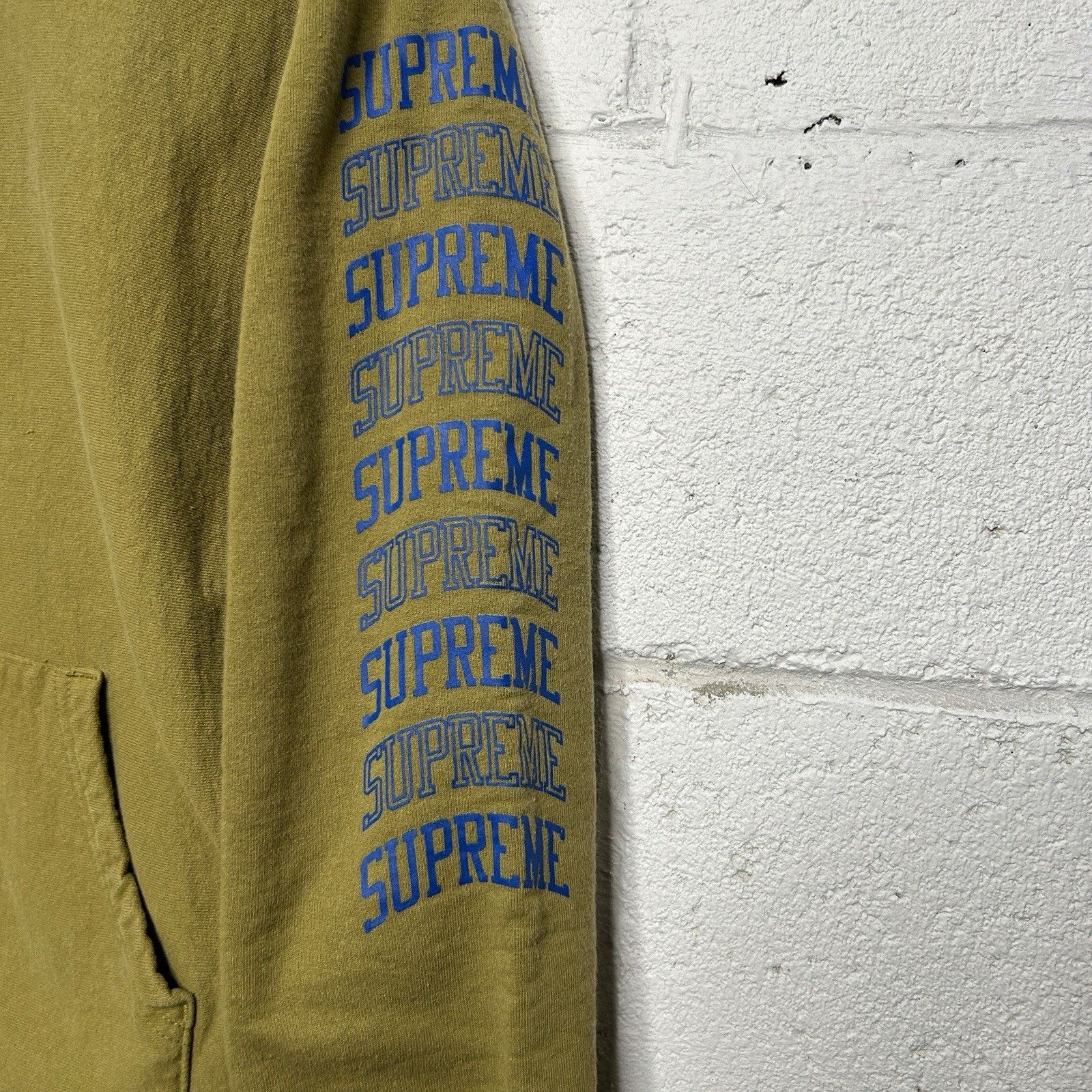 Supreme Supreme Paneled Arc Sleeve Hooded Sweatshirt “Olive” SS17 Size US M / EU 48-50 / 2 - 2 Thumbnail