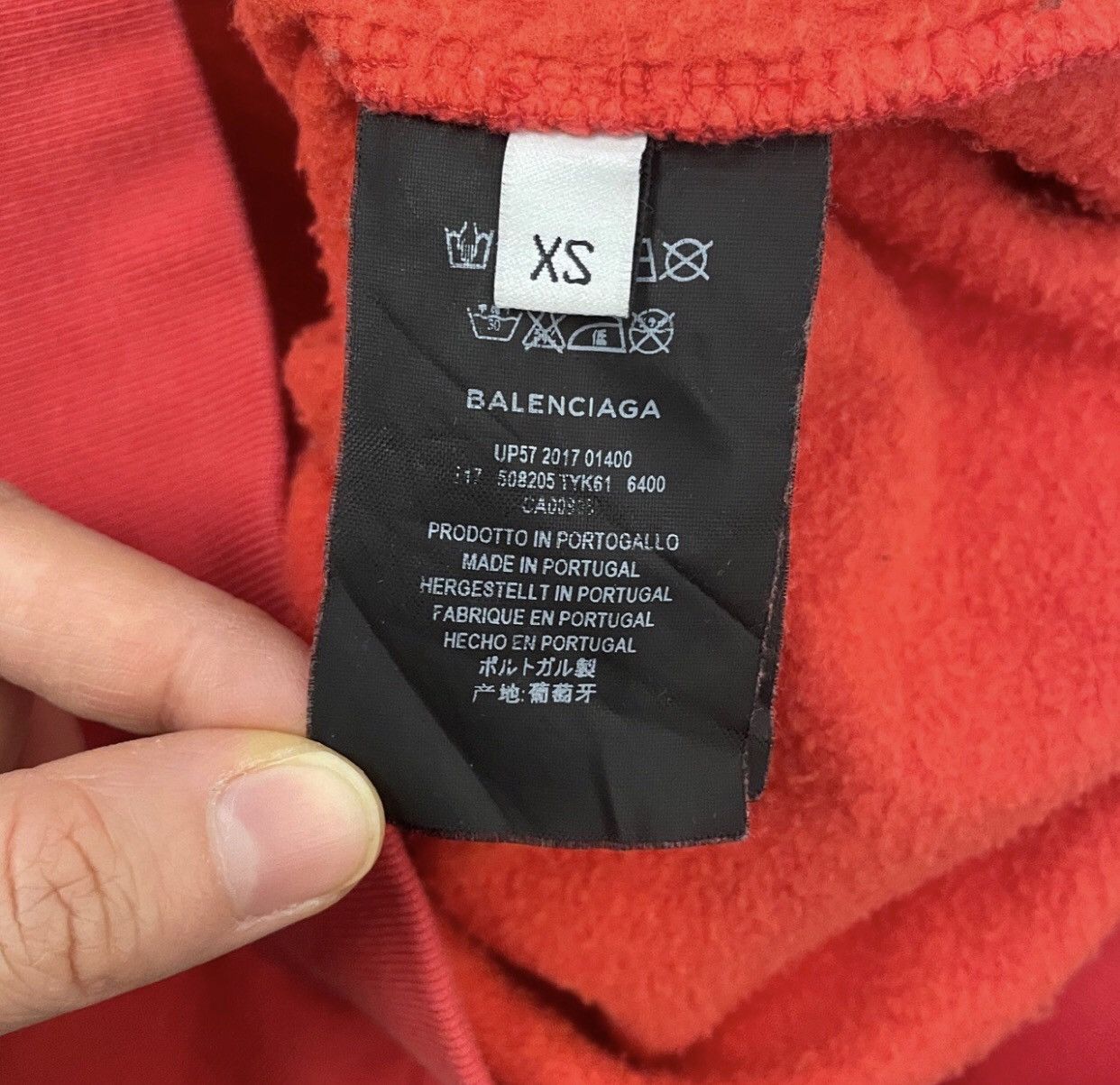 Balenciaga Balenciaga Watermelon Red Chest Slogan Arrow Hoodie 2412- Size US XS / EU 42 / 0 - 5 Thumbnail
