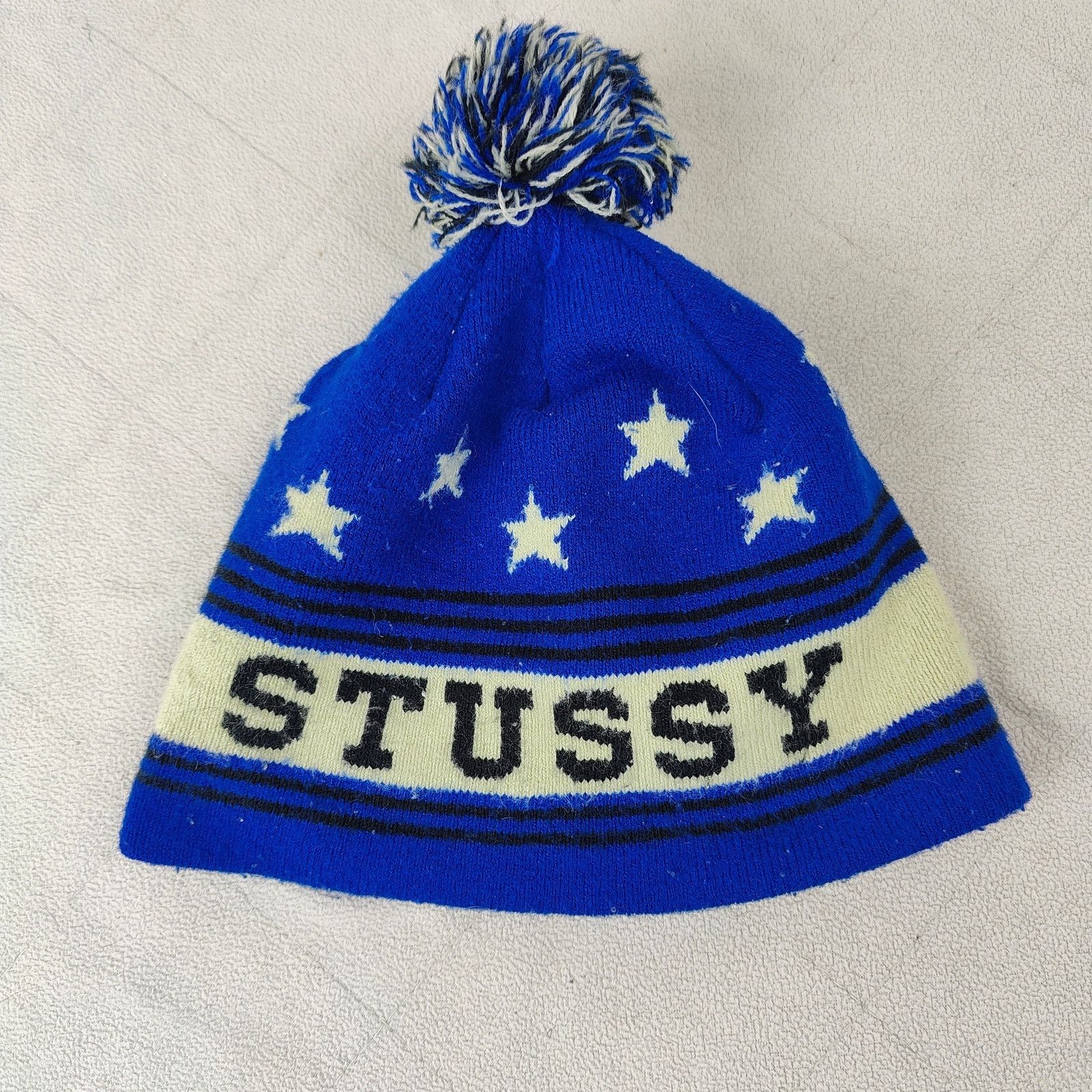 Stussy Vintage Y2K Stussy Beanie Adults One Size Blue Knit Star Size ONE SIZE - 1 Thumbnail