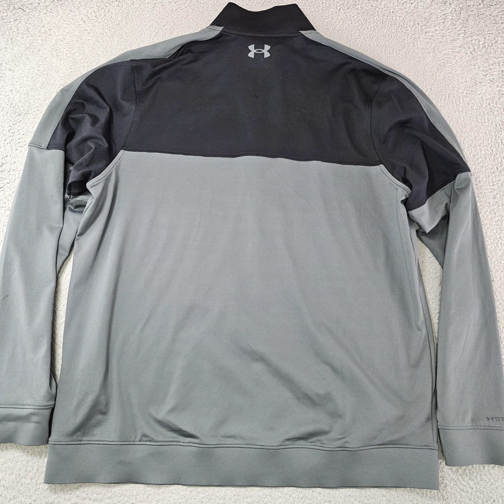 Under Armour Under Armour Pullover Mens L Gray 1/4 Zip Water Resistant Golf Storm Mock Neck Colorblock Long Sleeve Size US L / EU 52-54 / 3 - 7 Thumbnail