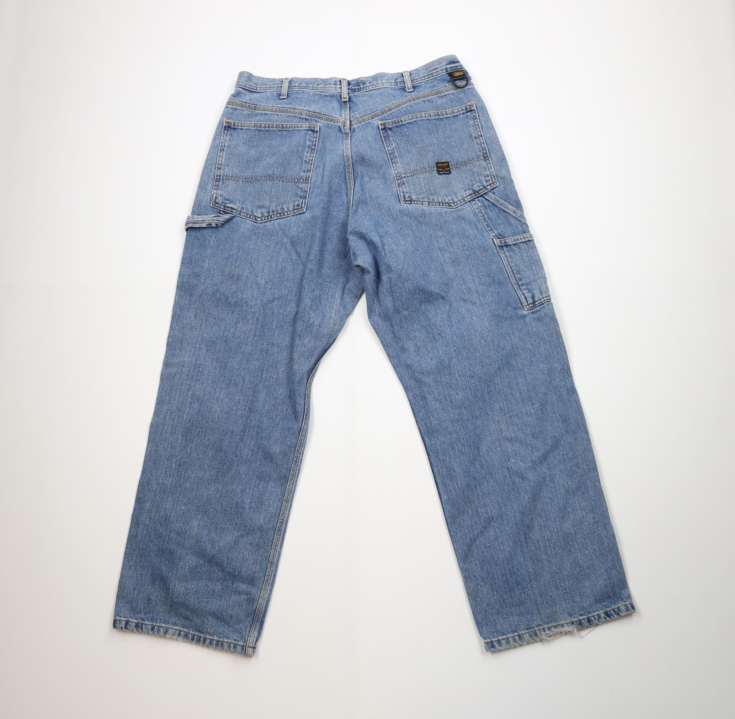 Ralph Lauren Vintage 90s Y2K Ralph Lauren Carpenter Dungaree Jeans Size US 36 / EU 52 - 11 Thumbnail