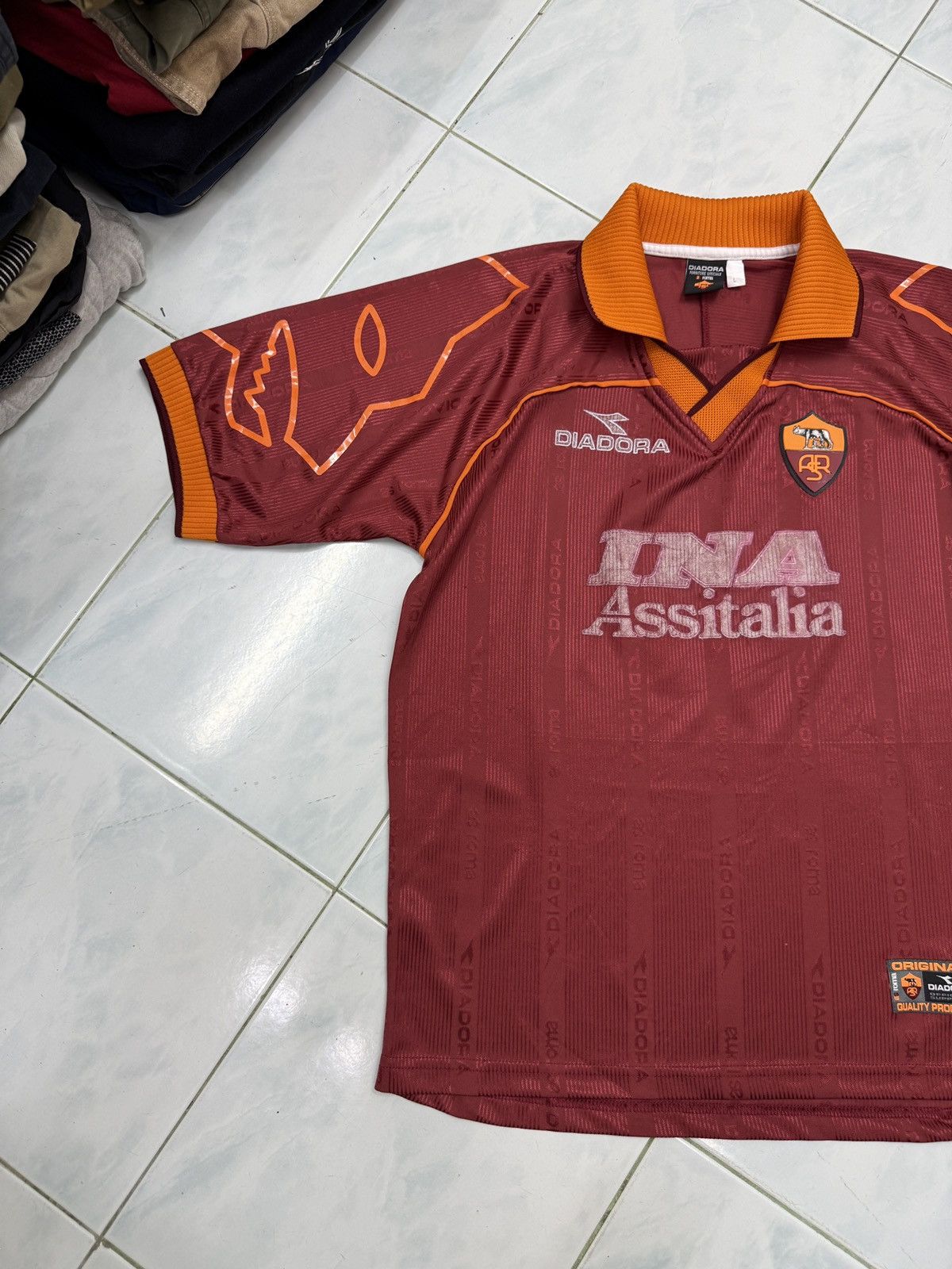 Diadora 🔥🔥🔥ARCHIVE VINTAGE AS ROMA DIADORA NAKATA JERSEY Size US L / EU 52-54 / 3 - 24 Thumbnail