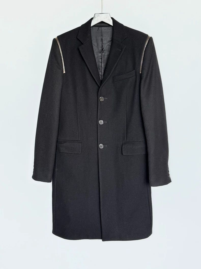 Givenchy givenchy black wool long coat with zippers-2507 Size US L / EU 52-54 / 3 - 7 Thumbnail