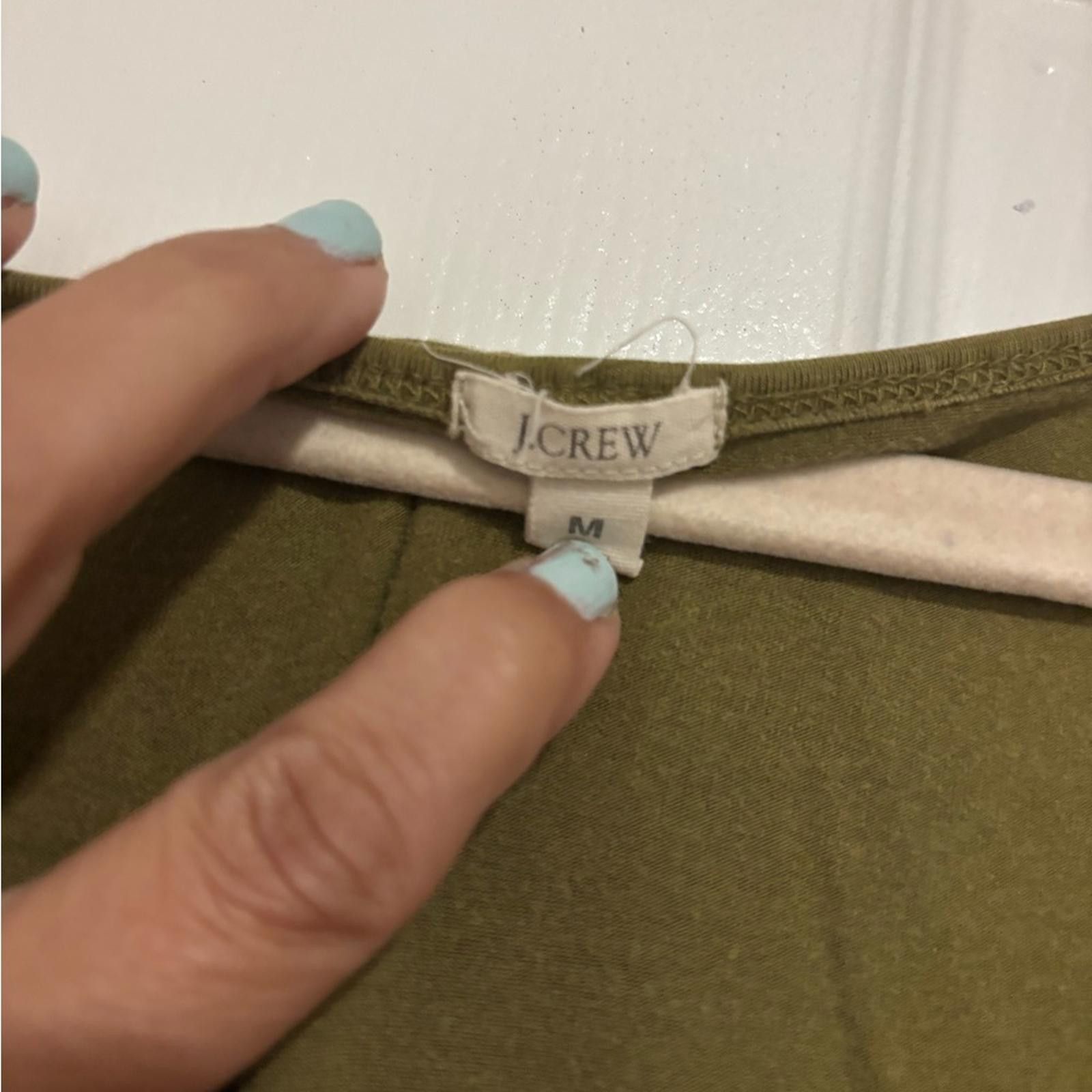 J.Crew J. Crew Olive Midi Dress Size M / US 6-8 / IT 42-44 - 2 Thumbnail
