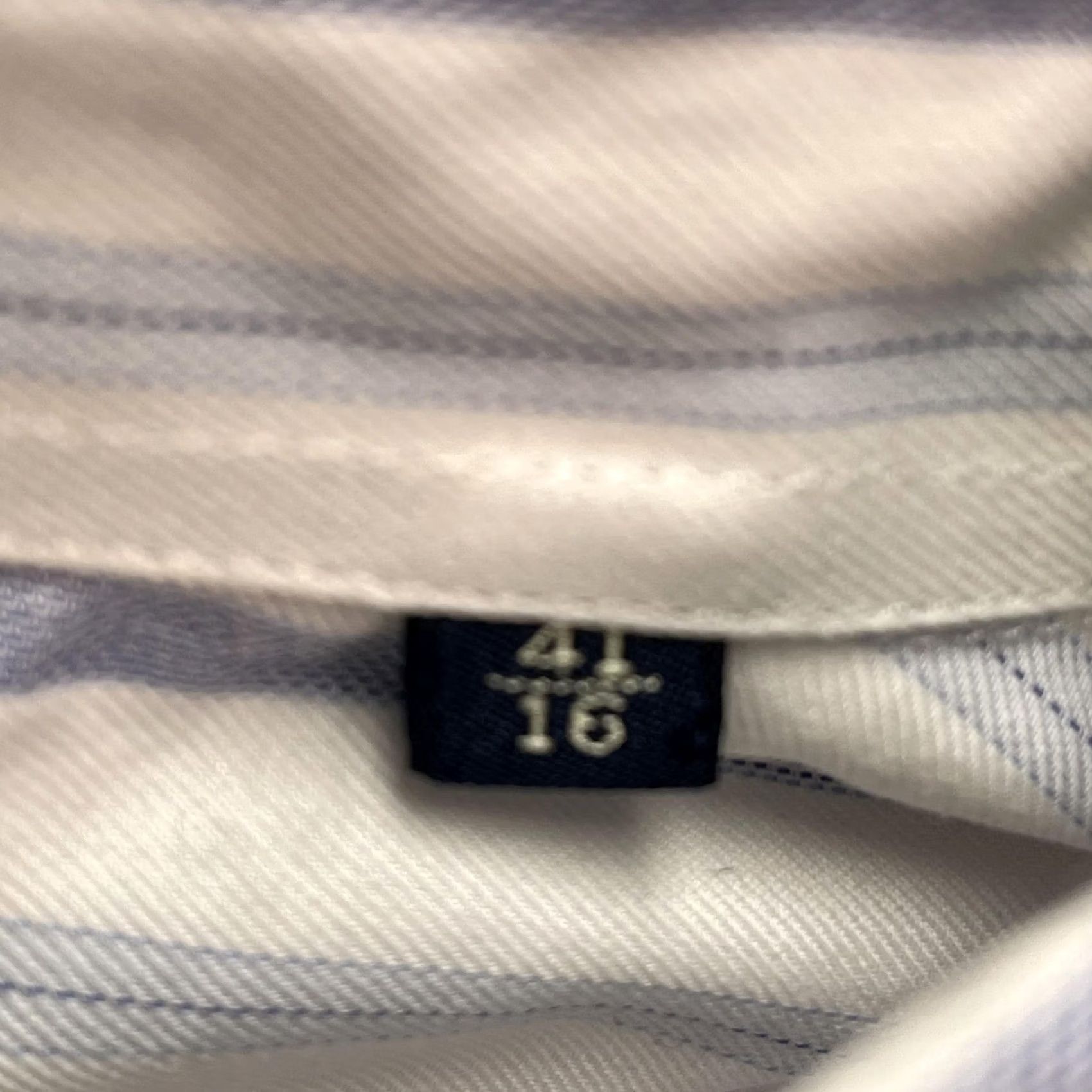 Canali Canali Shirt Mens Large 16 41 Blue Stripe Long Sleeve Button Up Italy Cotton Size US L / EU 52-54 / 3 - 3 Thumbnail