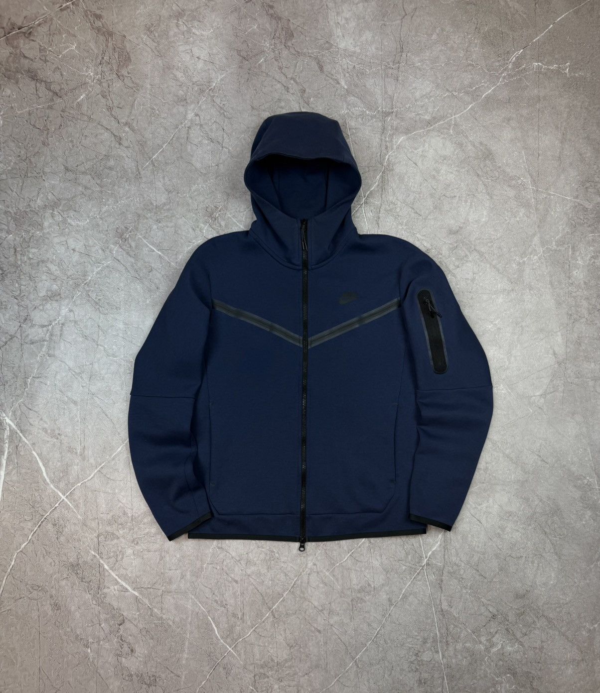 Nike Nike tech Fleece navy blue OG model zip-up hoodie Drill Size US S / EU 44-46 / 1 - 2 Thumbnail