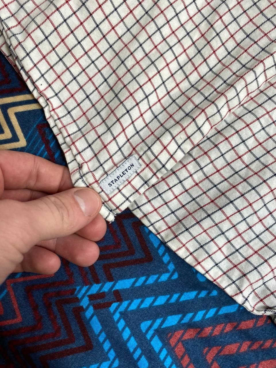 Barbour × Vintage Barbour Vintage Mens Tattersall Flannel Check Shirt Size US L / EU 52-54 / 3 - 7 Thumbnail