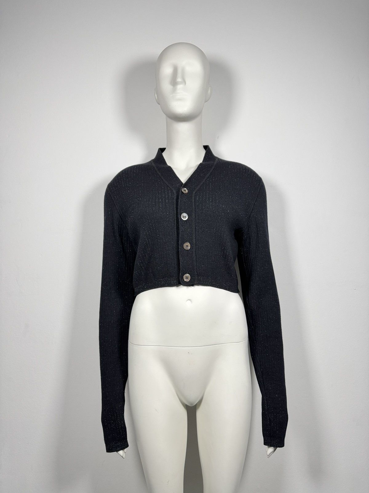Jean Paul Gaultier 1990’s Cropped Glitter Cardigan Sweater