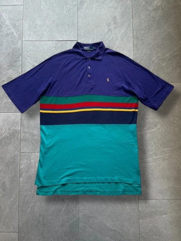 Polo Ralph Lauren Polo Ralph Lauren Size M Polo Shirt Color Block Fine Cotton Size US M / EU 48-50 / 2 - 1 Thumbnail