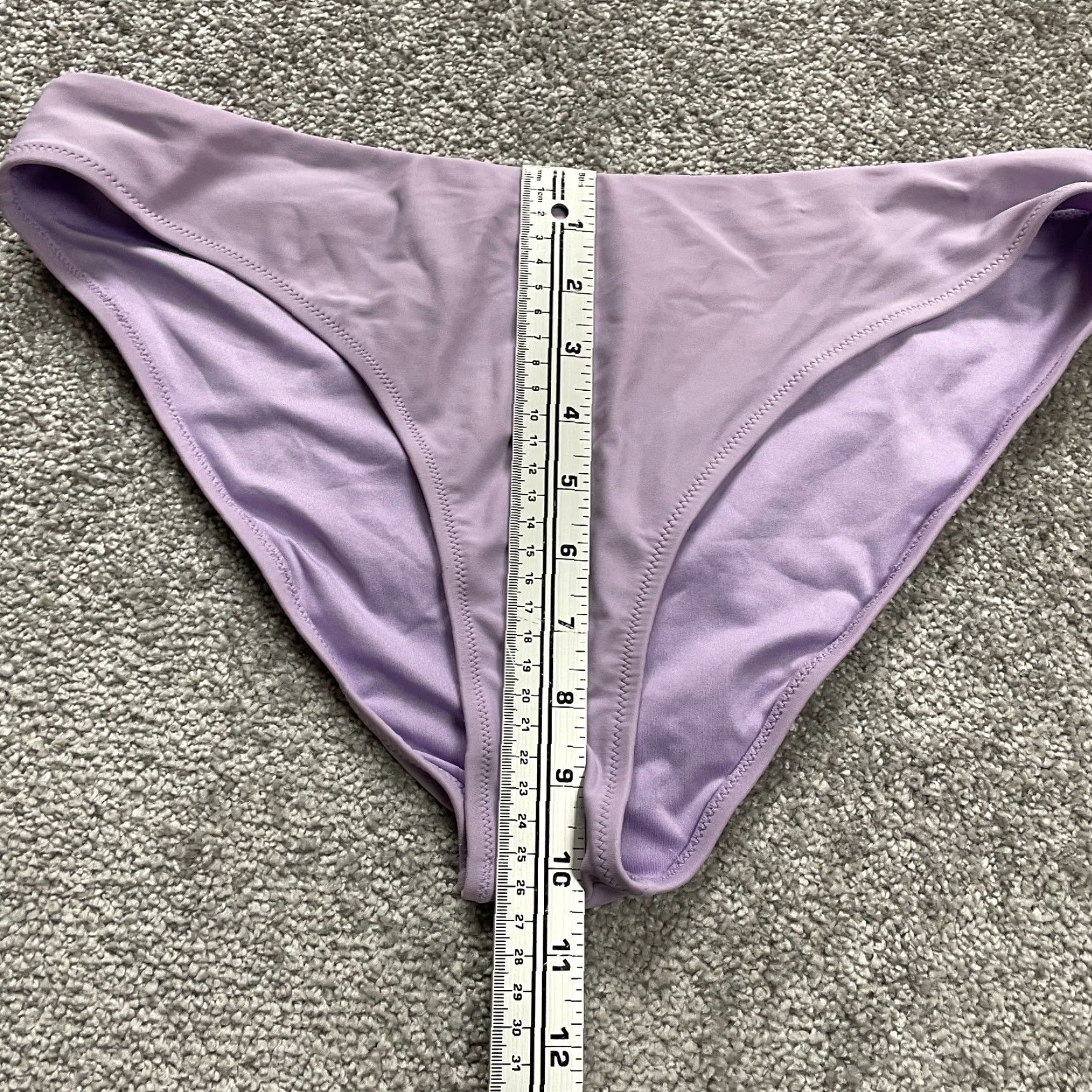 Vintage Unbranded Women's Bikini Bottom Large Solid Lilac Summer Beach Swimwear Stretch Size 36" / US 14 / IT 50 - 3 Thumbnail