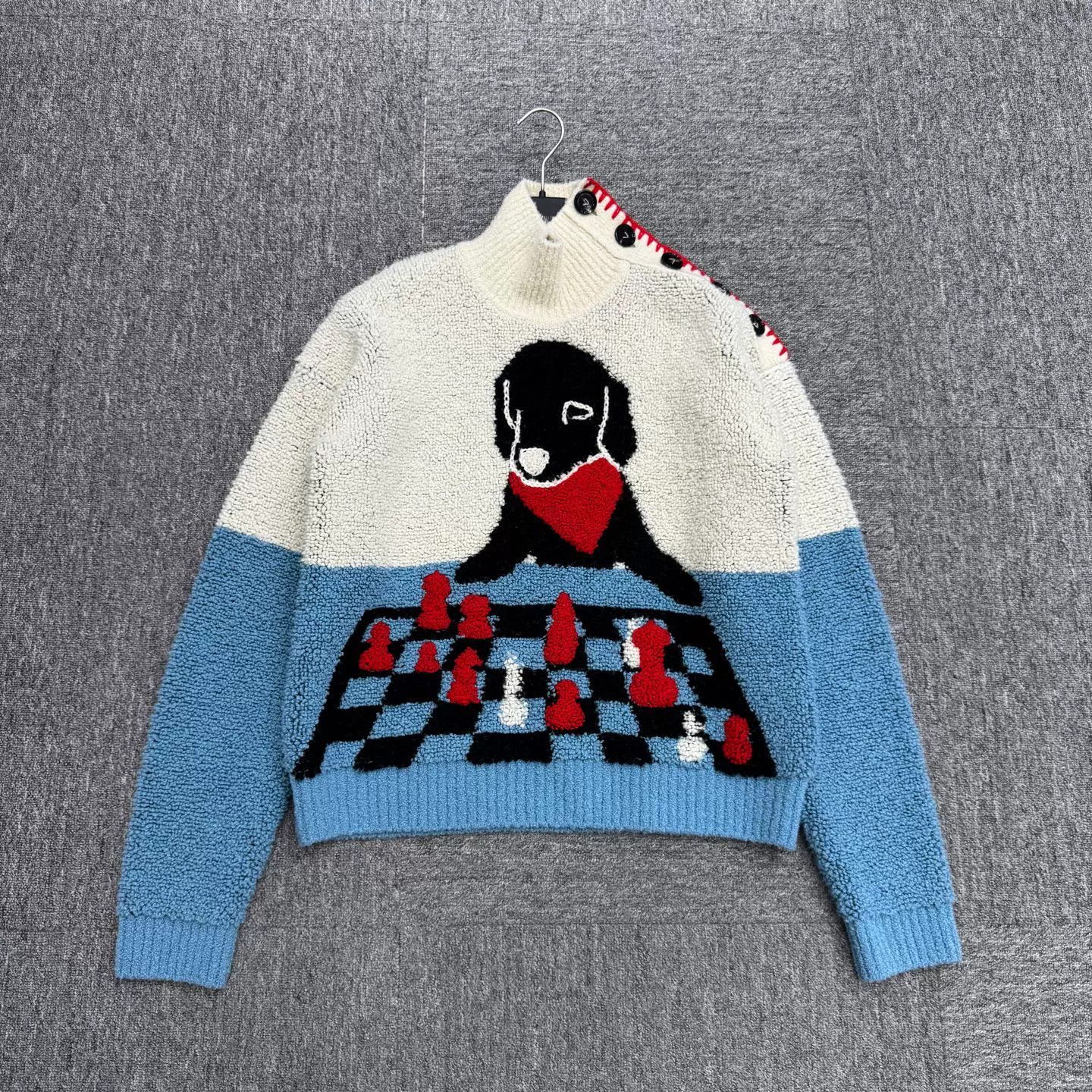 Bottega Veneta Bottega Veneta Dog Embroidery Wool Sweater Size US M / EU 48-50 / 2 - 1 Thumbnail