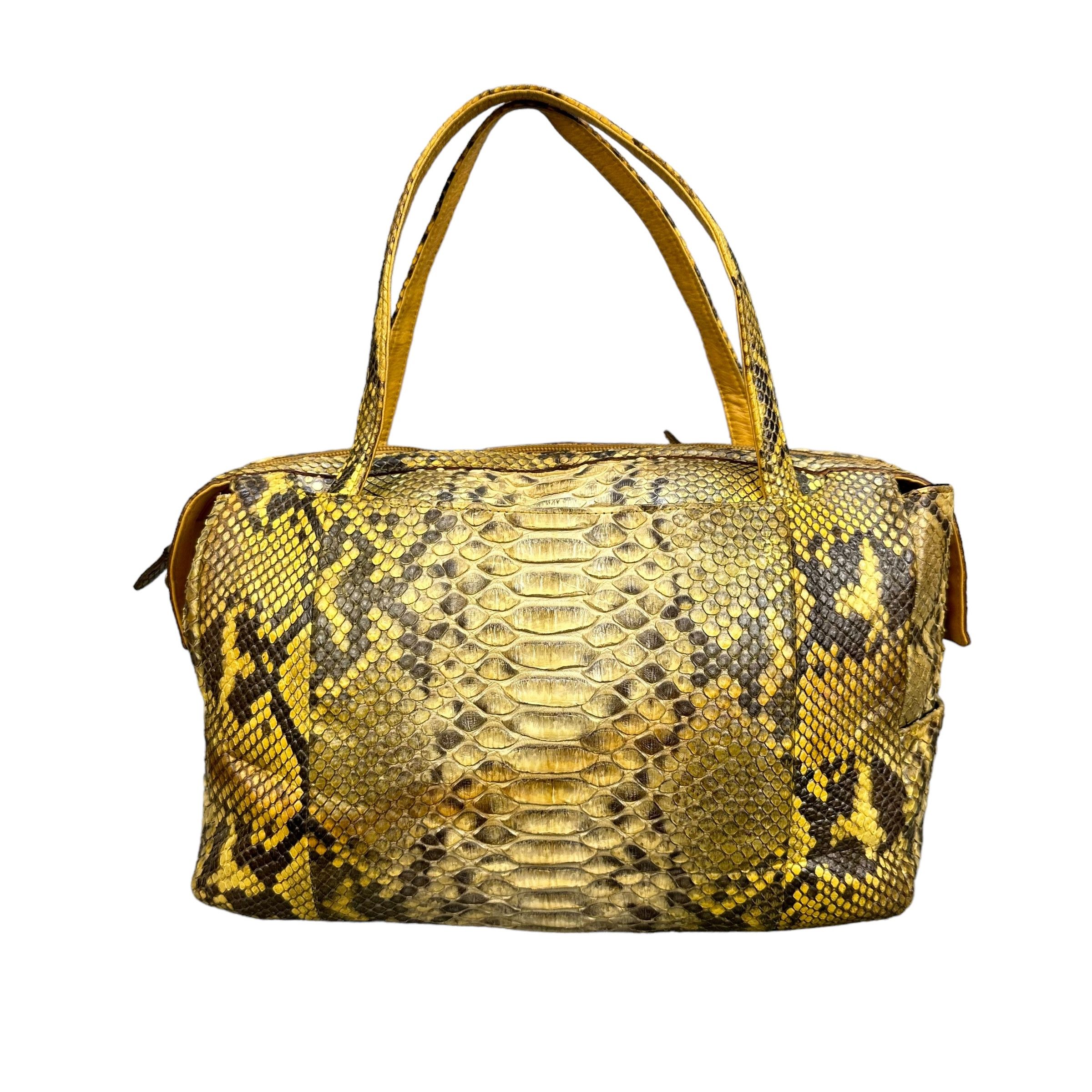 Japanese Brand JRA 330 Made in Japan Snakeskin Phantom Handbag #A-0512 Size ONE SIZE - 1 Thumbnail