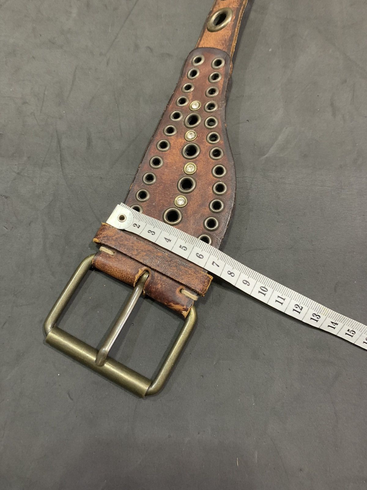 Japanese Brand 💸BINDINGOFFER💸Uknown Big OG leather belt kmrii styled Size 30 - 6 Thumbnail