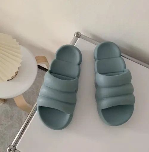 image of Vintage Puffer Sandal Slides in Blue, Men's (Size 11)