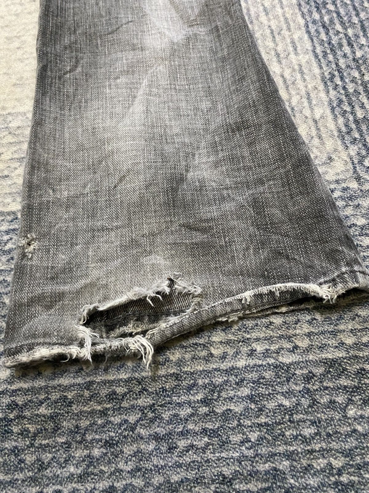 Japanese Brand × Seditionaries The Murder License Flared Studded Distressed Jeans Size 29" - 16 Thumbnail