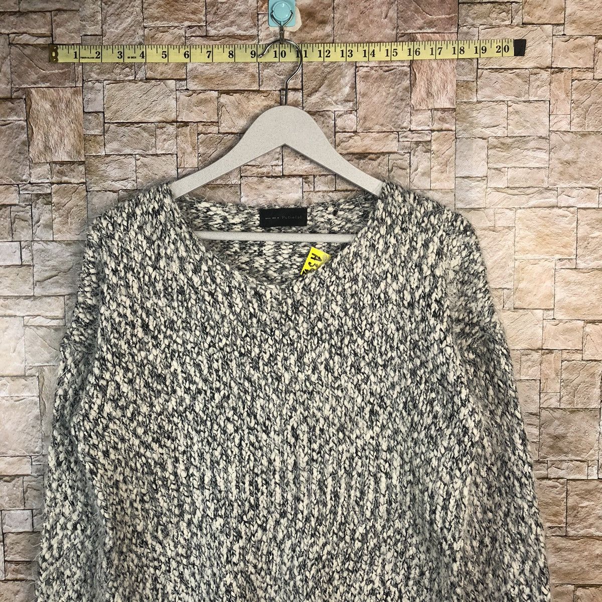 Homespun Knitwear × Japanese Brand Putielal White Shag Shaggy Fur Mohair Knitwear #A32 Size US L / EU 52-54 / 3 - 2 Thumbnail