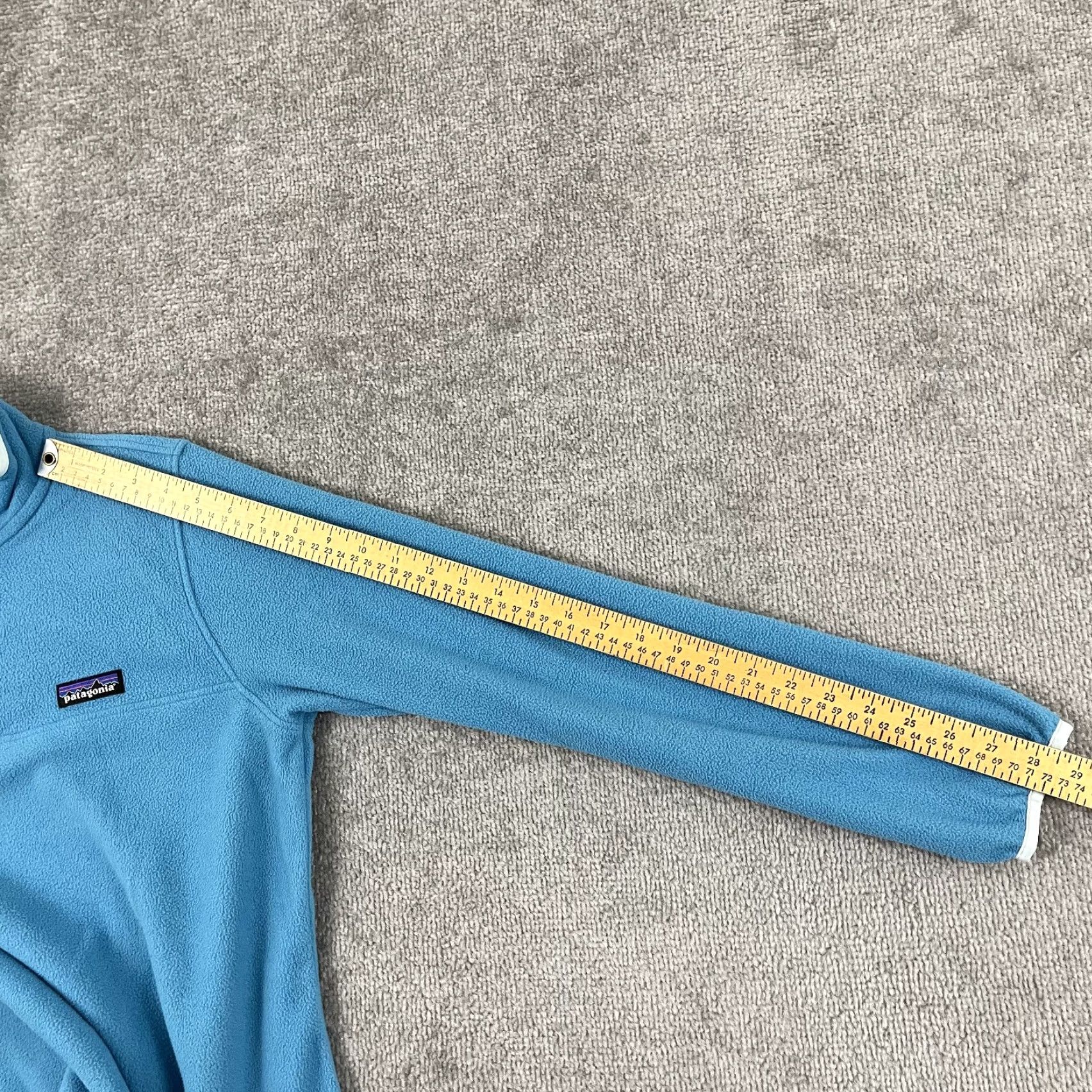 Patagonia PATAGONIA Sweater Womens M Blue Fleece Pullover Hiking Trail Regular Knit-Top, Pocket, Lightweight, Breathable, Logo, Casual, Spring Fall Winter, 90s? Size M / US 6-8 / IT 42-44 - 6 Thumbnail