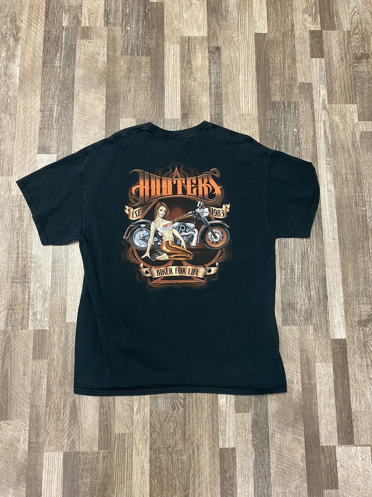 Vintage Vintage Hooters Biker For Life Tee T Shirt Y2K Size US XL / EU 56 / 4 - 2 Thumbnail