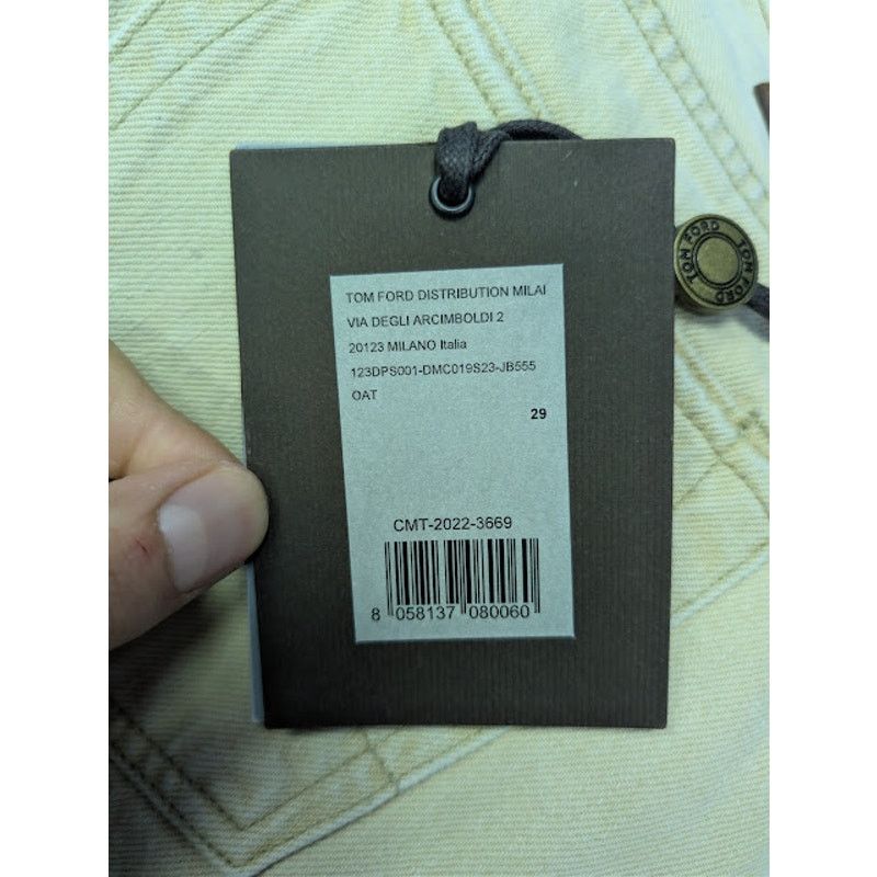 Tom Ford o1rshd1 Slim Denim Jeans in Beige Size US 29 - 22 Thumbnail