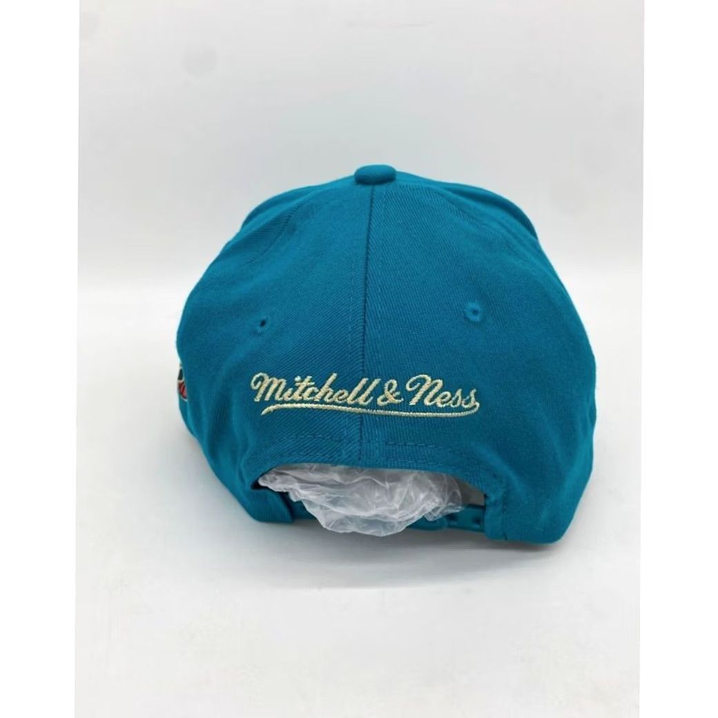 Mitchell & Ness Mitchell Ness Charlotte Hornets Teal Baseball Cap NBA Basketball Hat Unisex Adults Adjustable Twill Polyester Hat Cap Size ONE SIZE - 3 Thumbnail