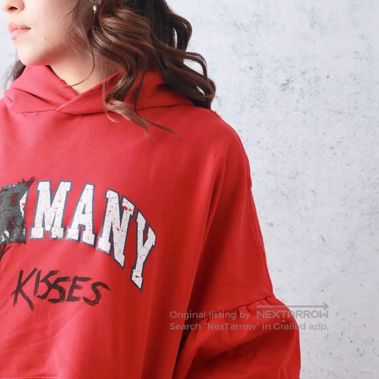 Balenciaga Balenciaga Red Letter Print Hooded Sweatshirt. Size US L / EU 52-54 / 3 - 5 Thumbnail