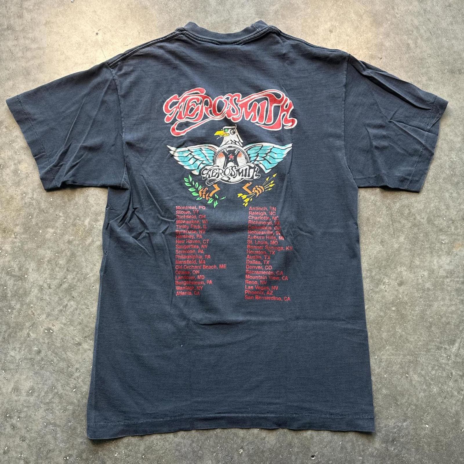 Other Aerosmith "Aero Smith One " Vintage 90's Band Faded T-Shirt Size US XL / EU 56 / 4 - 2 Thumbnail
