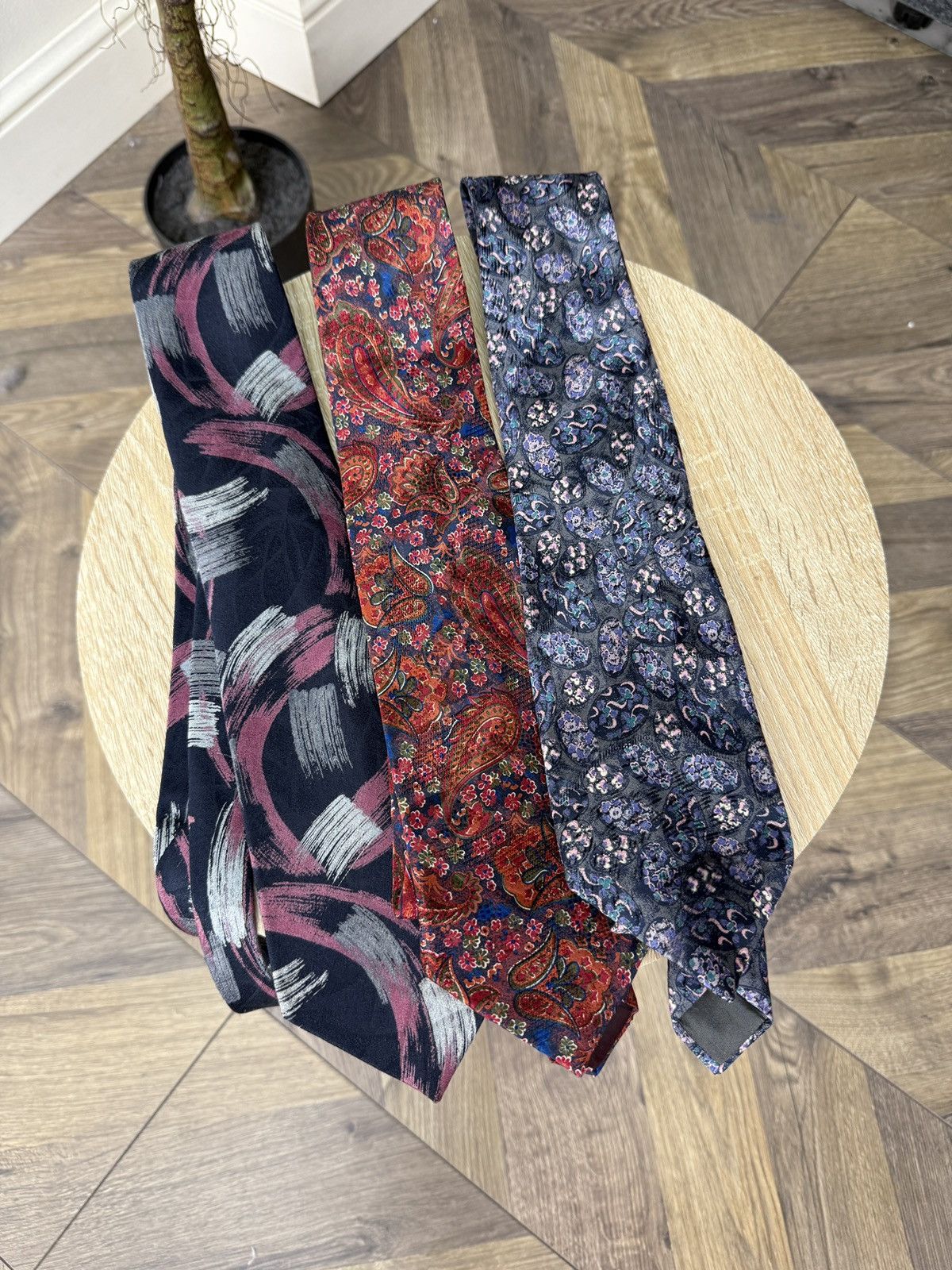 Lanvin Vintage Lanvin Paris Silk Tie Lot Set 3 Designer Floral Size ONE SIZE - 3 Thumbnail