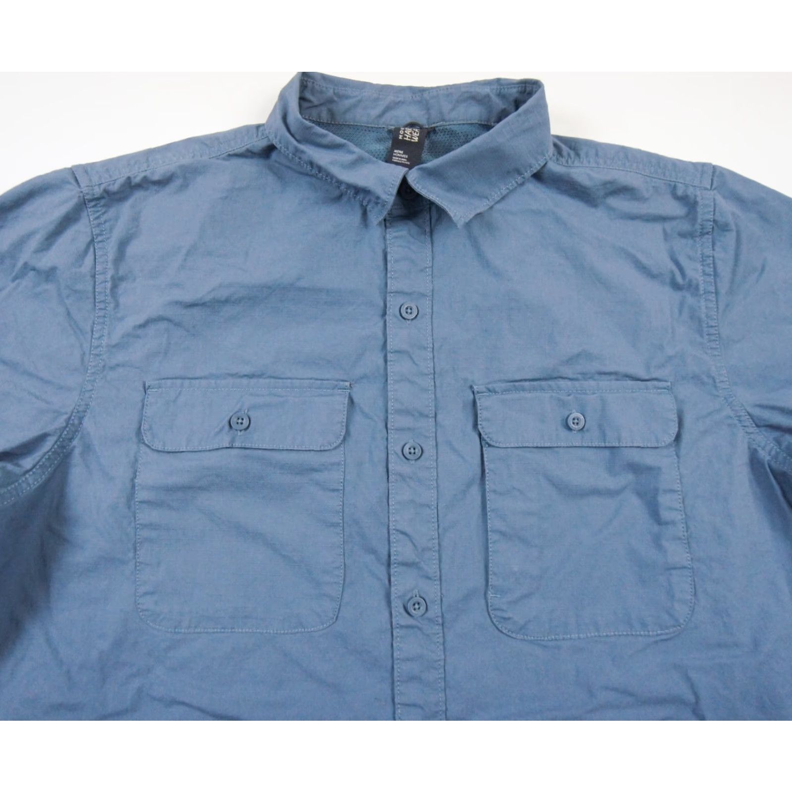 Mountain Hardwear Mountain Hardwear Button-Up Shirt Mens Large Blue Short Sleeve Ripstop Outdoor Size US L / EU 52-54 / 3 - 2 Thumbnail
