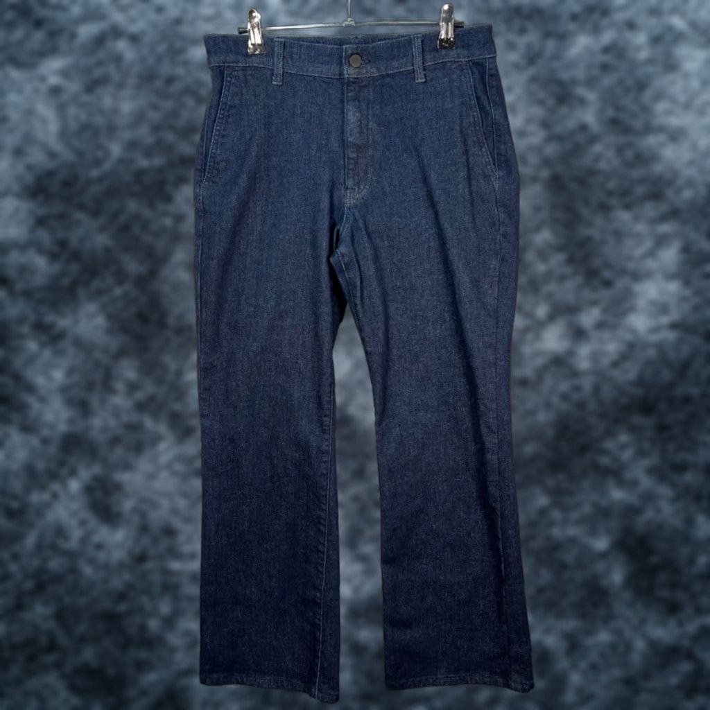 Uniqlo Uniqlo Womens Jeans Denim Dark Blue Stretch Straight Leg 27 27in Inseam Size 27 Regular Mid Rise Blue Women Jeans Straight N/A Size 28" / US 6 / IT 42 - 1 Thumbnail