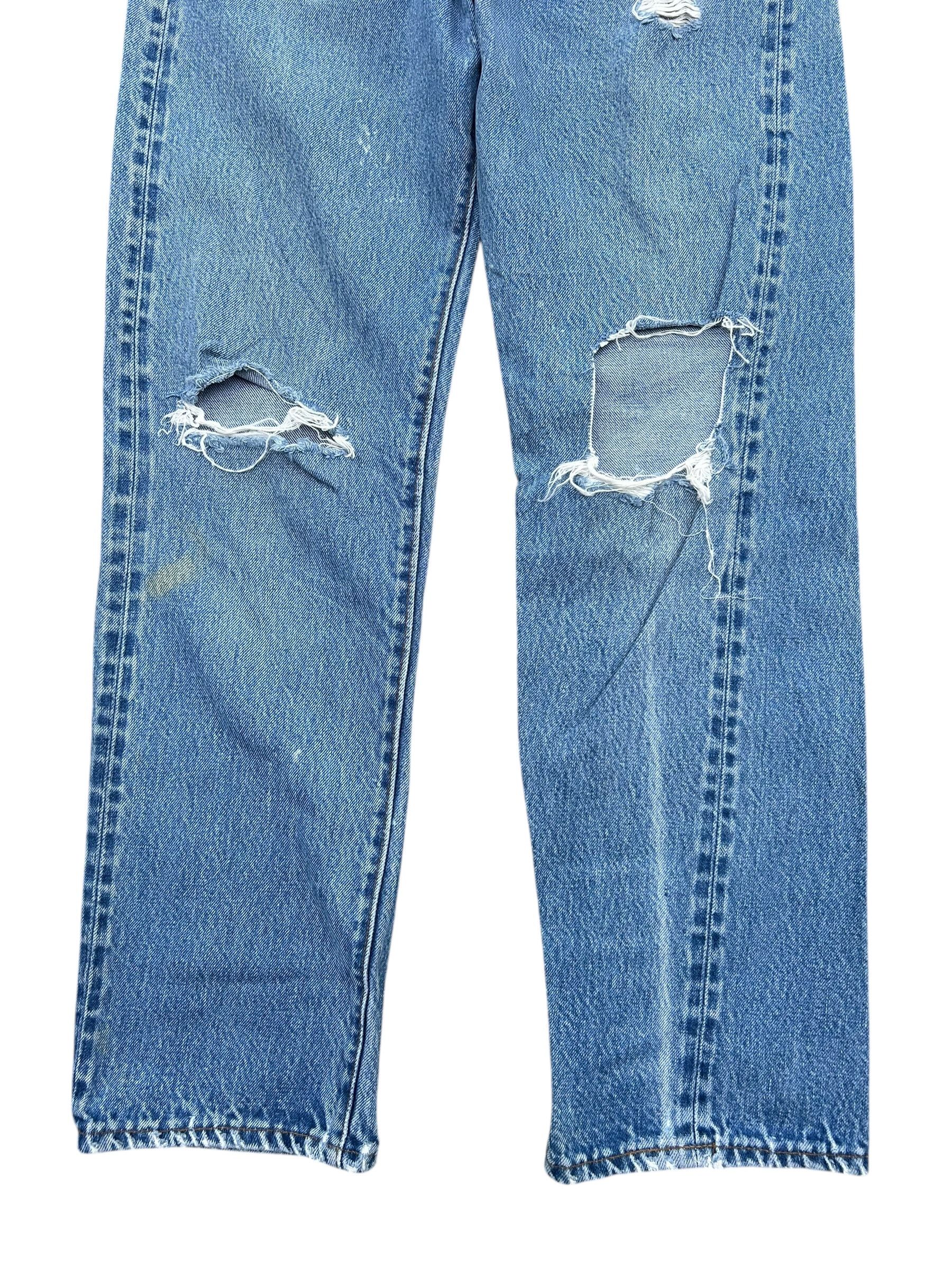 Levi's × Vintage Vintage Levis 501 Rindem Selvedge Distressed Denim Jeans Size US 29 - 4 Thumbnail