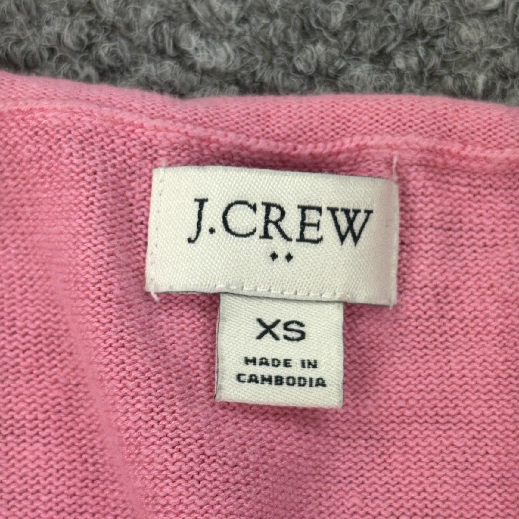 J.Crew J Crew Tunic Sweater Womens XS Pink Linen V Neck Long Sleeve Button Hem Size XS / US 0-2 / IT 36-38 - 5 Thumbnail