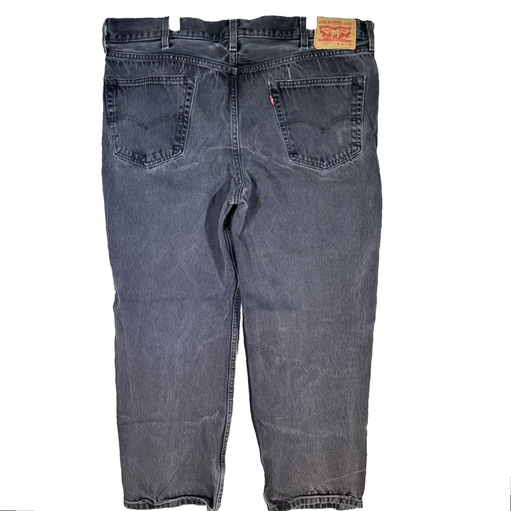 Levi's Levi's 550 Jeans Mens 42x30 Black Relaxed Fit Tapered Leg Denim Pants Y2K 00s Size US 42 / EU 58 - 2 Thumbnail