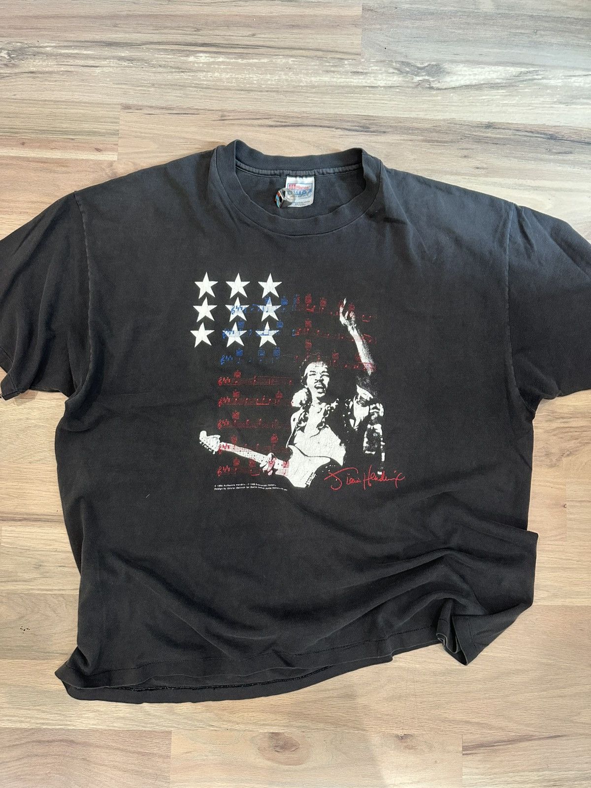 Band Tees Vintage 1995 Jimi Hendrix Electric Guitar Festival Seattle Size US XXL / EU 58 / 5 - 1 Thumbnail