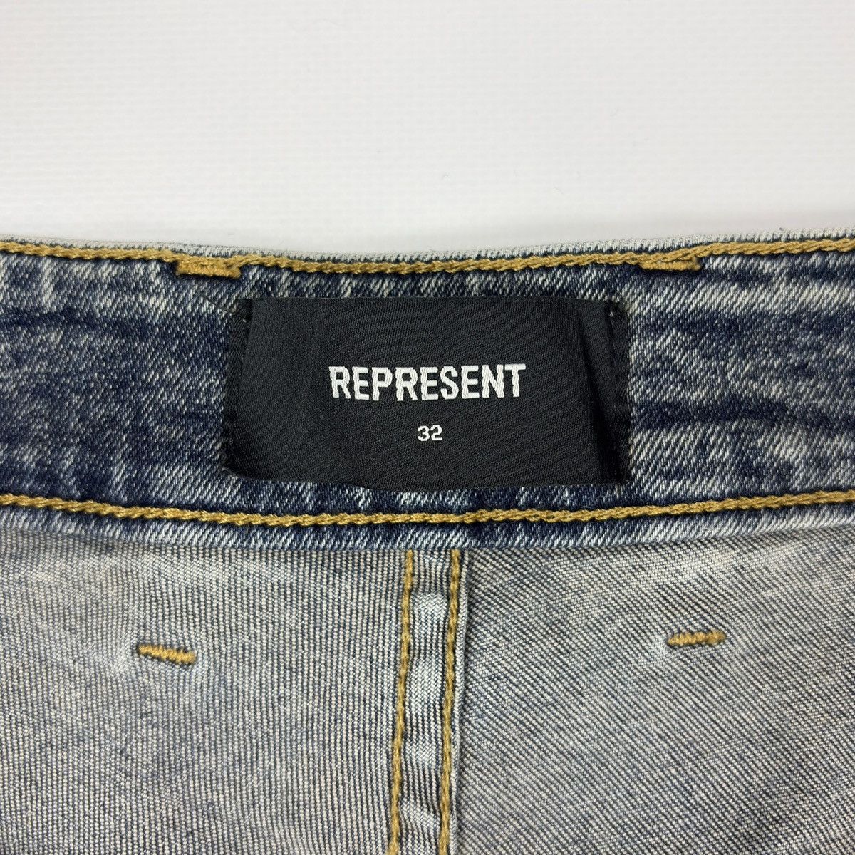 Represent Clo. Represent Destroyer Denim Jeans Blue Cream Slim Jeans Size US 32 / EU 48 - 13 Thumbnail