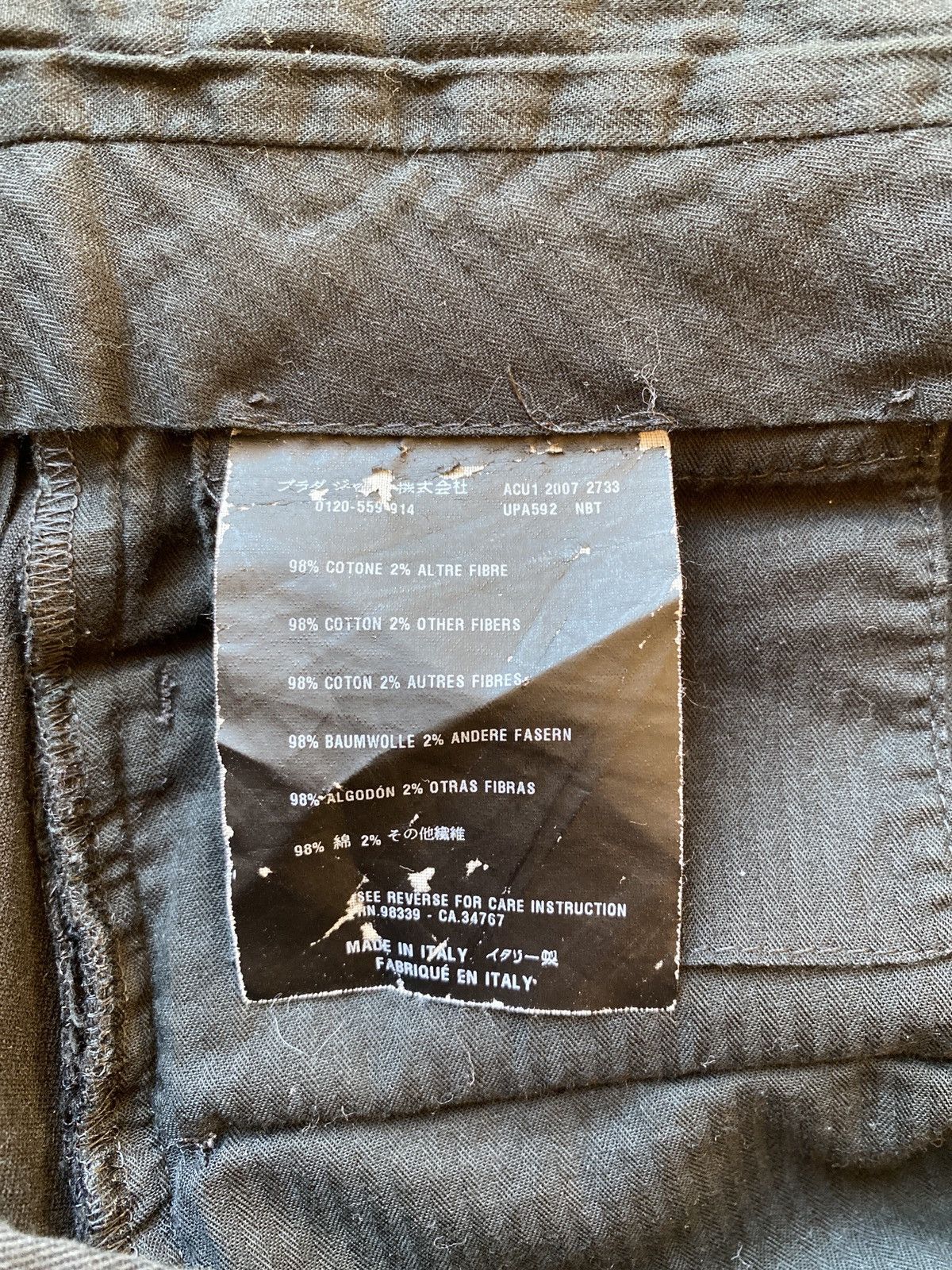 Prada Prada Vintage Chino Pants Black Sz 50 EU Size US 34 / EU 50 - 10 Thumbnail